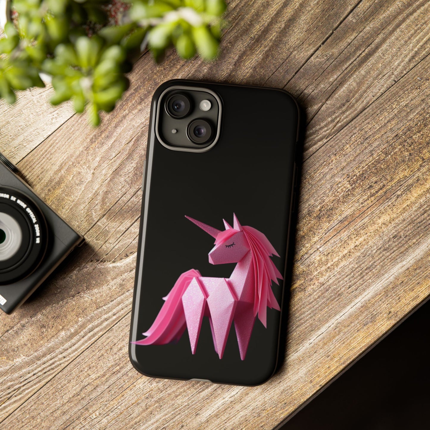 Origami Pink Unicorn Tough Cases iPhone/Google/Samsung