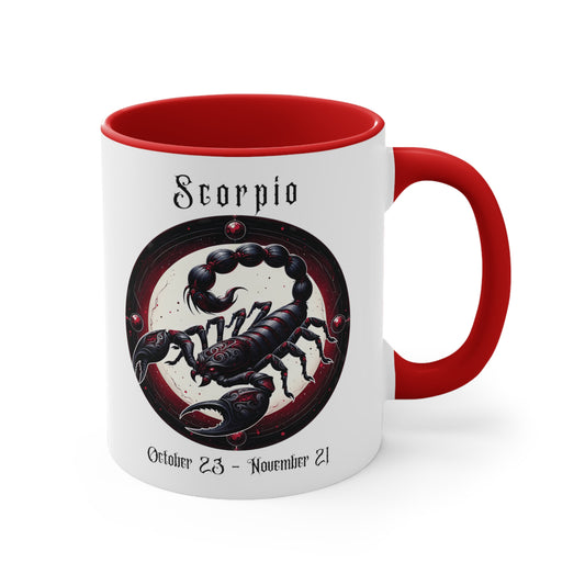 Gothic Scorpio Colorful Accent Mugs, 11oz