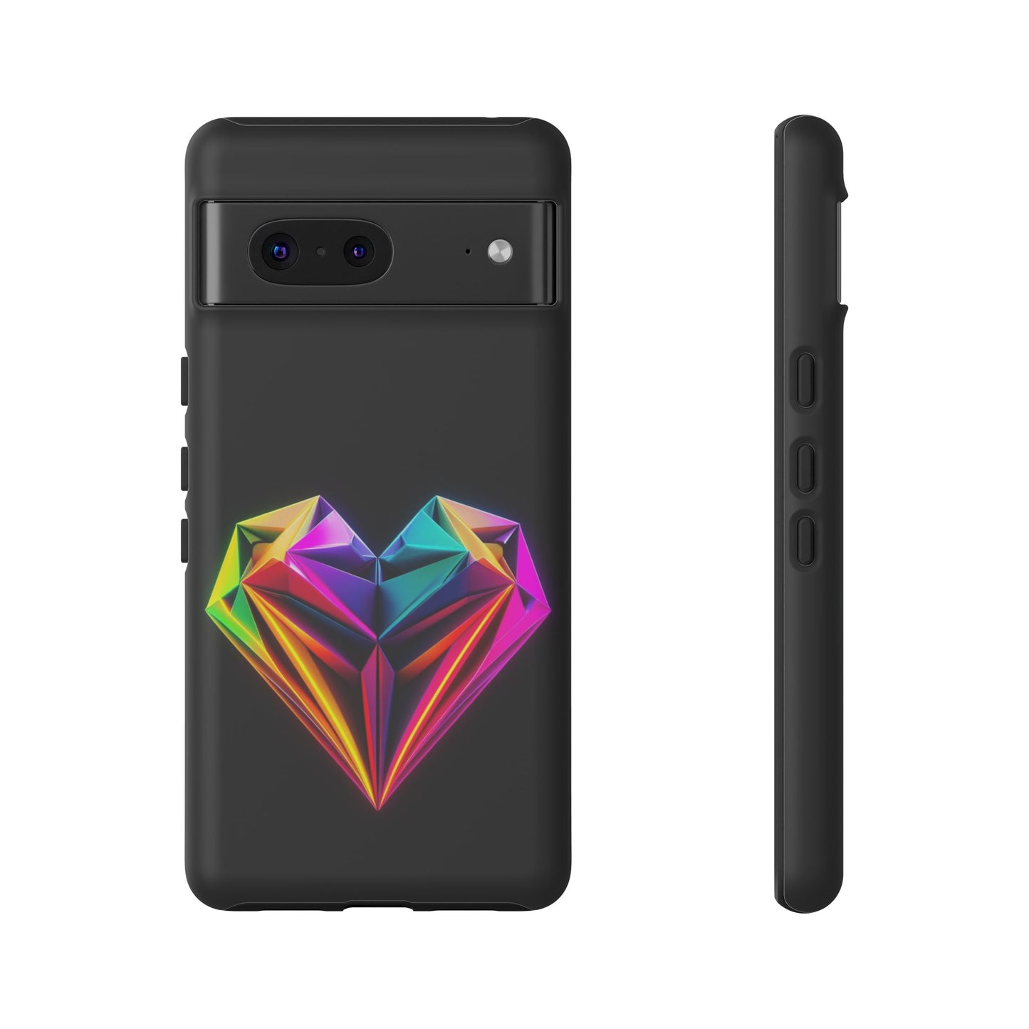 Origami Neon Heart Tough Cases iPhone/Google/Samsung