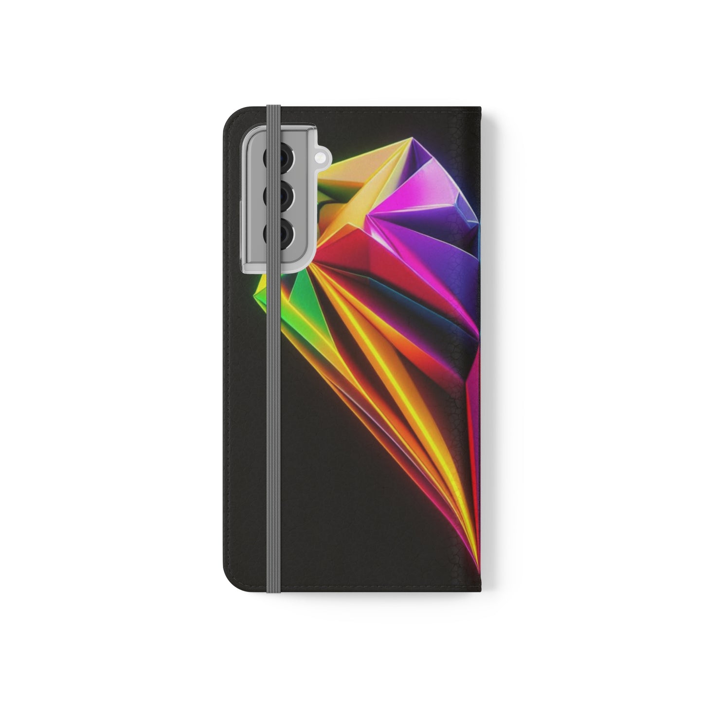 Origami Neon Heart Flip Cases - iPhone/Samsung