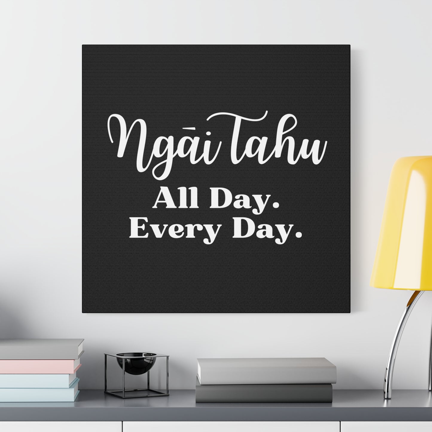 Ngāi Tahu All Day. Every Day. Classic Canvas - Black