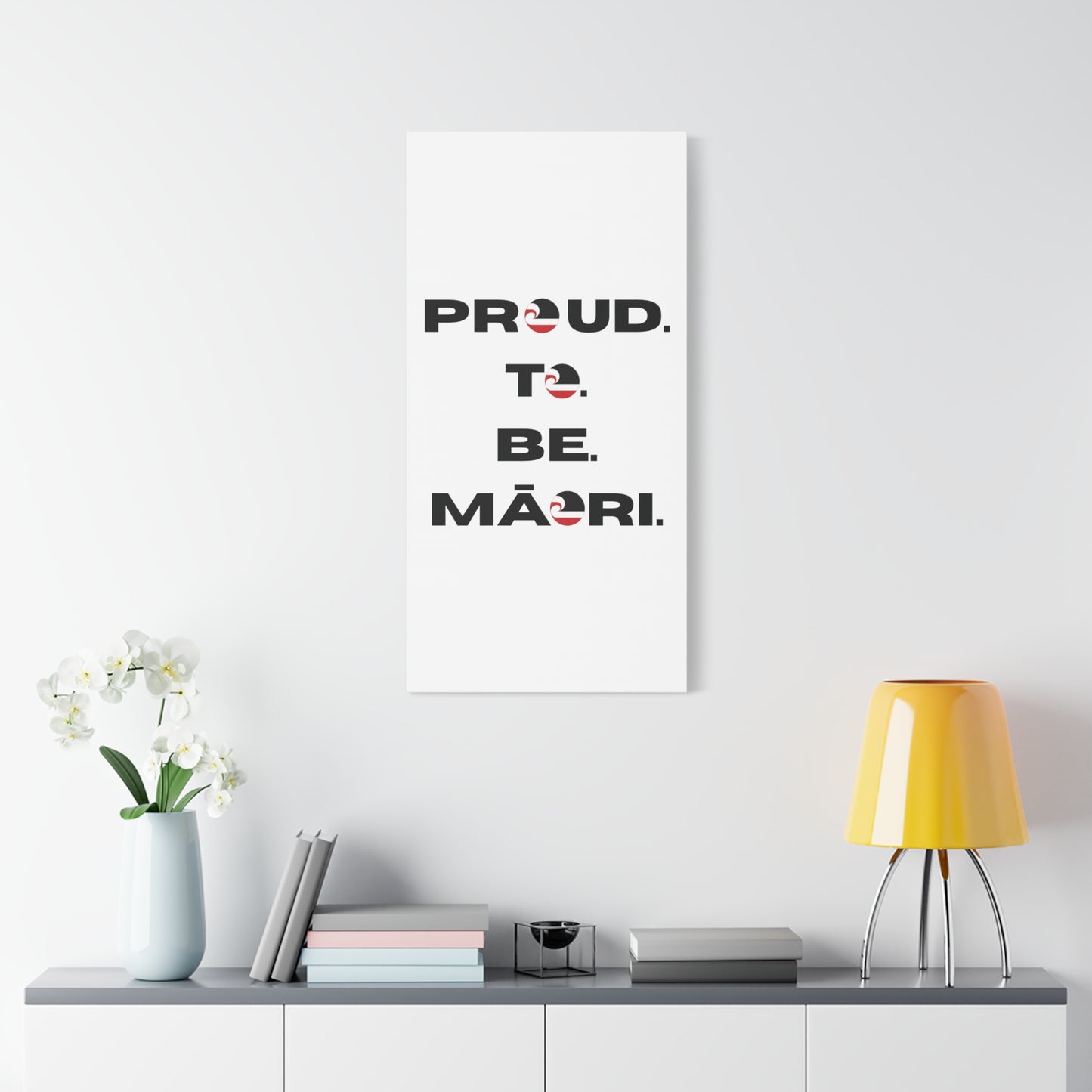 Proud. To. Be. Māori. Classic Canvas - White