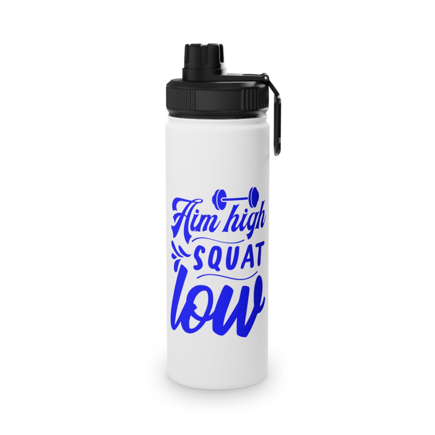 Aim High Squat Low Stainless Steel Sports Water Bottle - 3 sizes