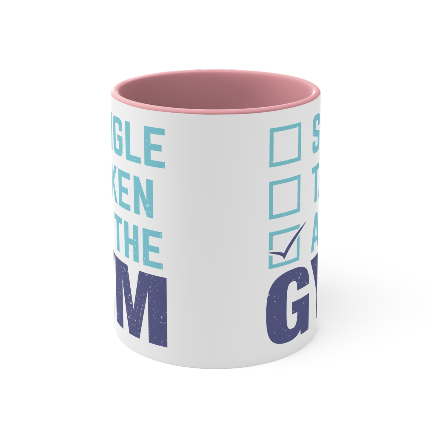 At The Gym Colorful Accent Mug 11oz - For Gym Fitness Enthusiasts