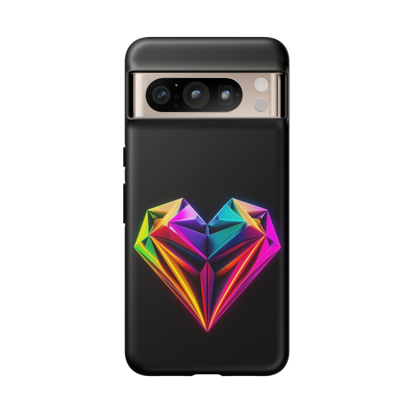 Origami Neon Heart Tough Cases iPhone/Google/Samsung