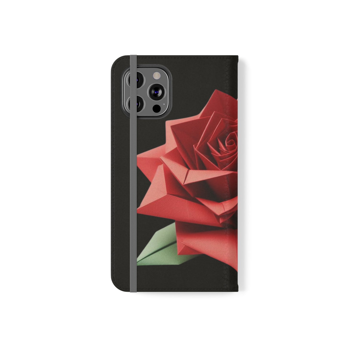 Origami Red Rose Flip Cases iPhone/Samsung