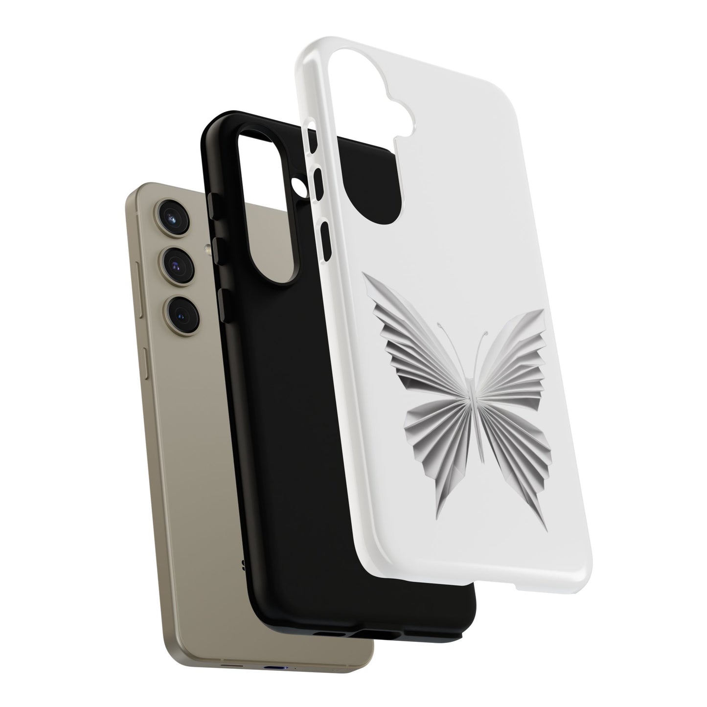 Origami White Butterfly Tough Cases iPhone/Google/Samsung