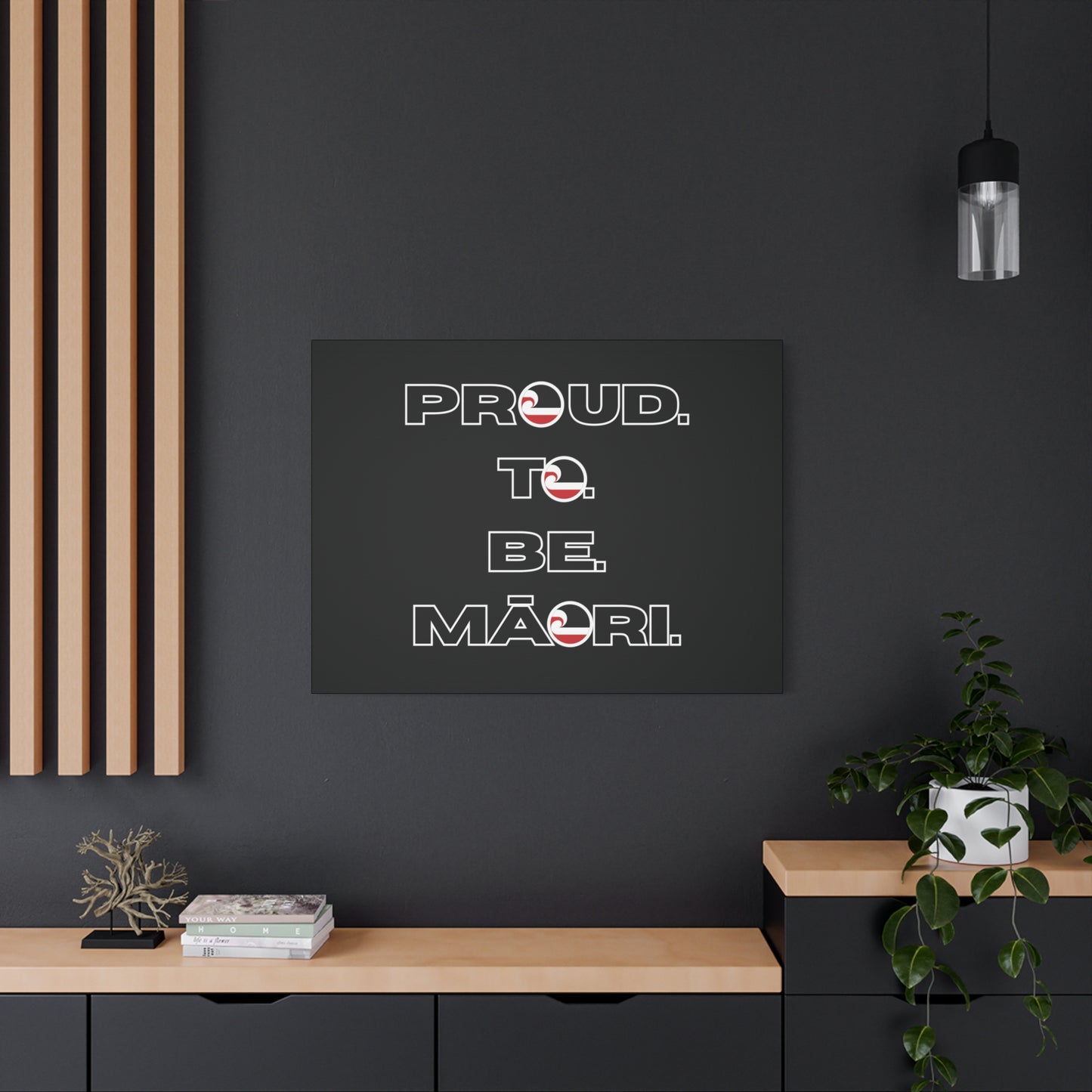 Proud. To. Be. Māori. Classic Canvas - Black