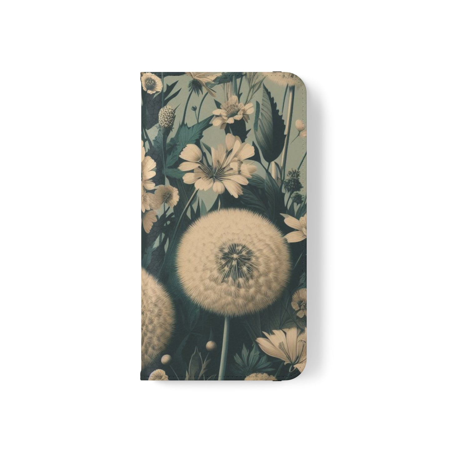 Blue & Cream Flowers Flip Cases iPhone/Samsung