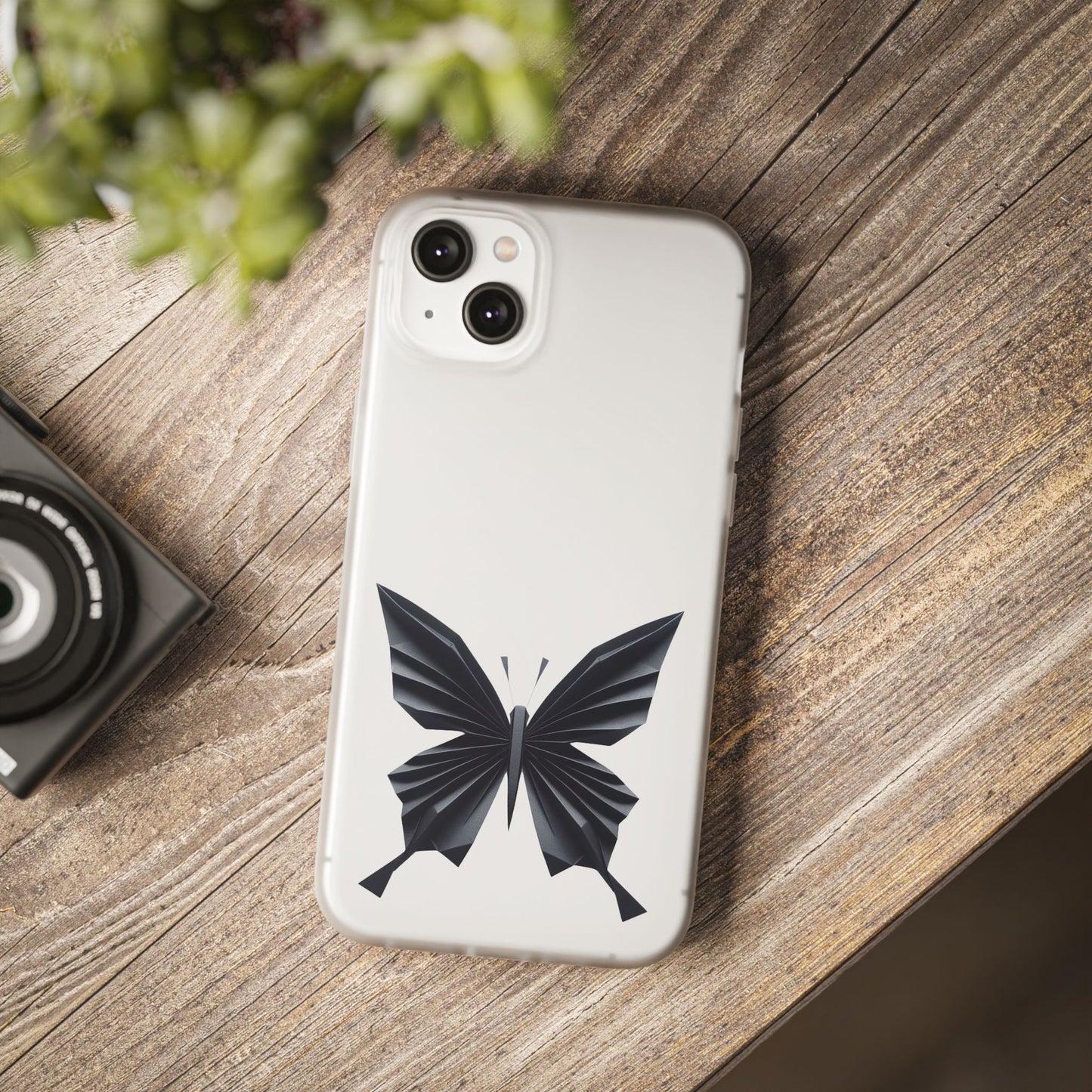 Origami Black Butterfly Flexi Cases