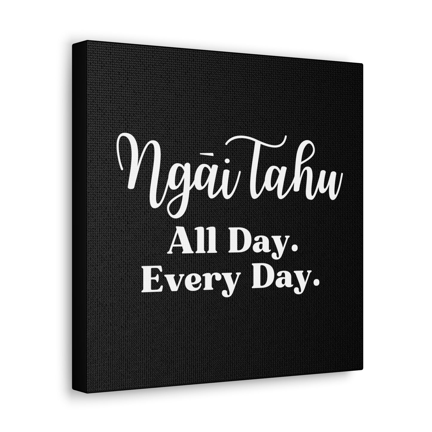 Ngāi Tahu All Day. Every Day. Classic Canvas - Black