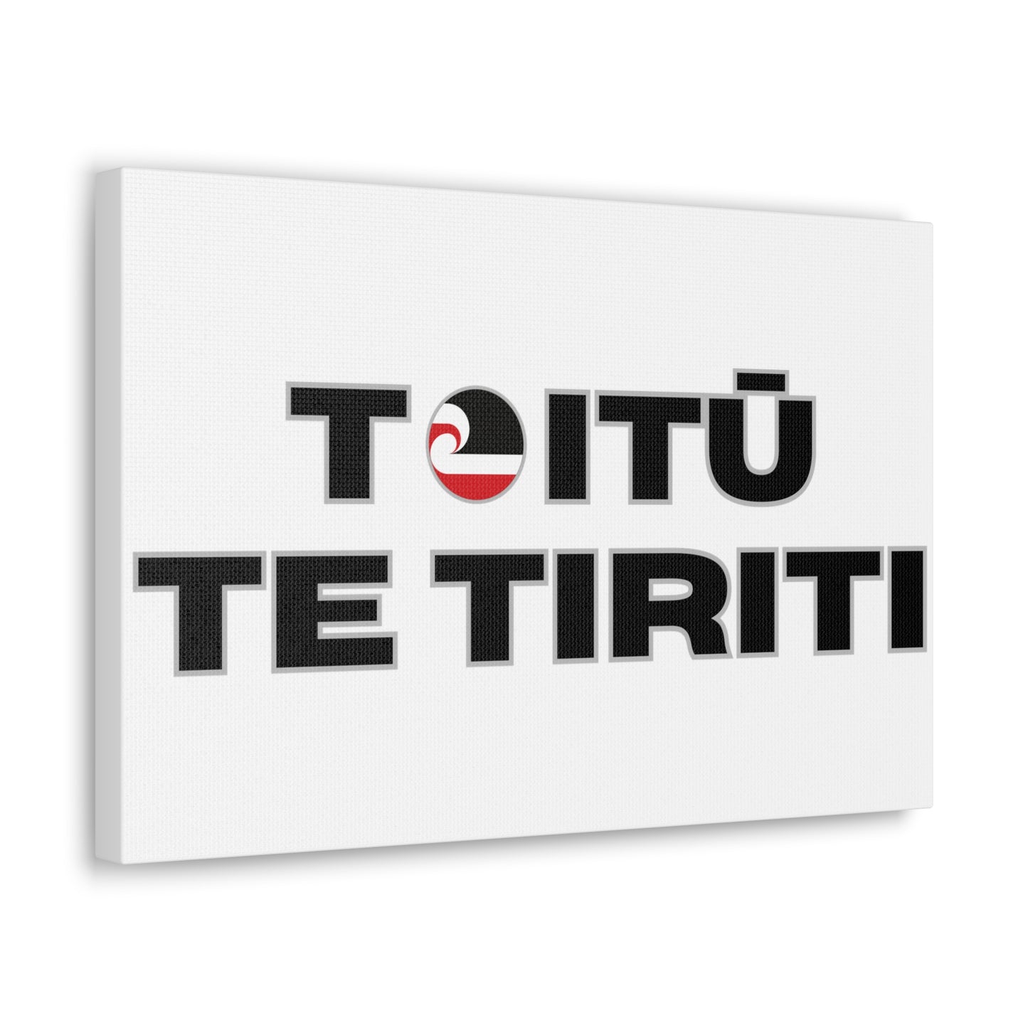 Toitū Te Tiriti Classic Canvas - White