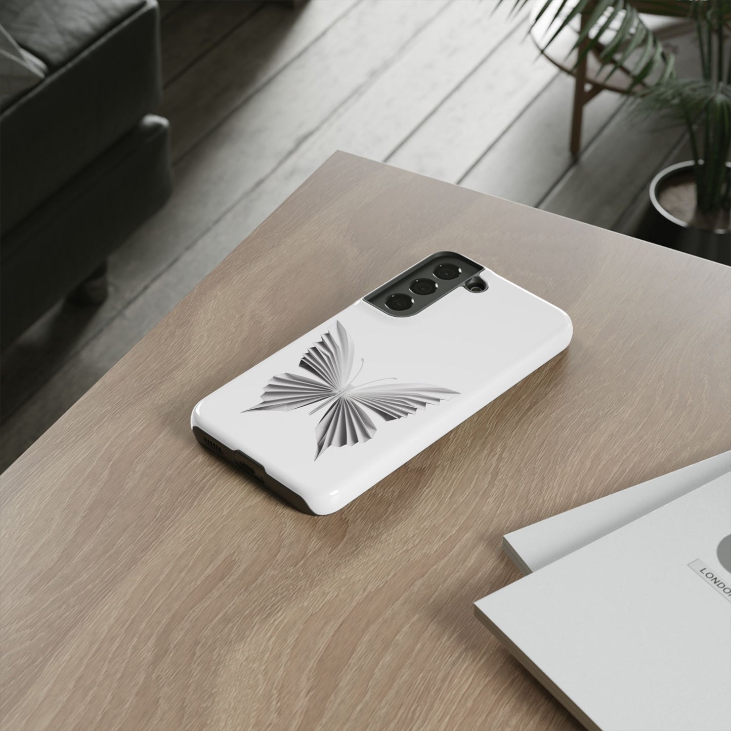 Origami White Butterfly Tough Cases iPhone/Google/Samsung