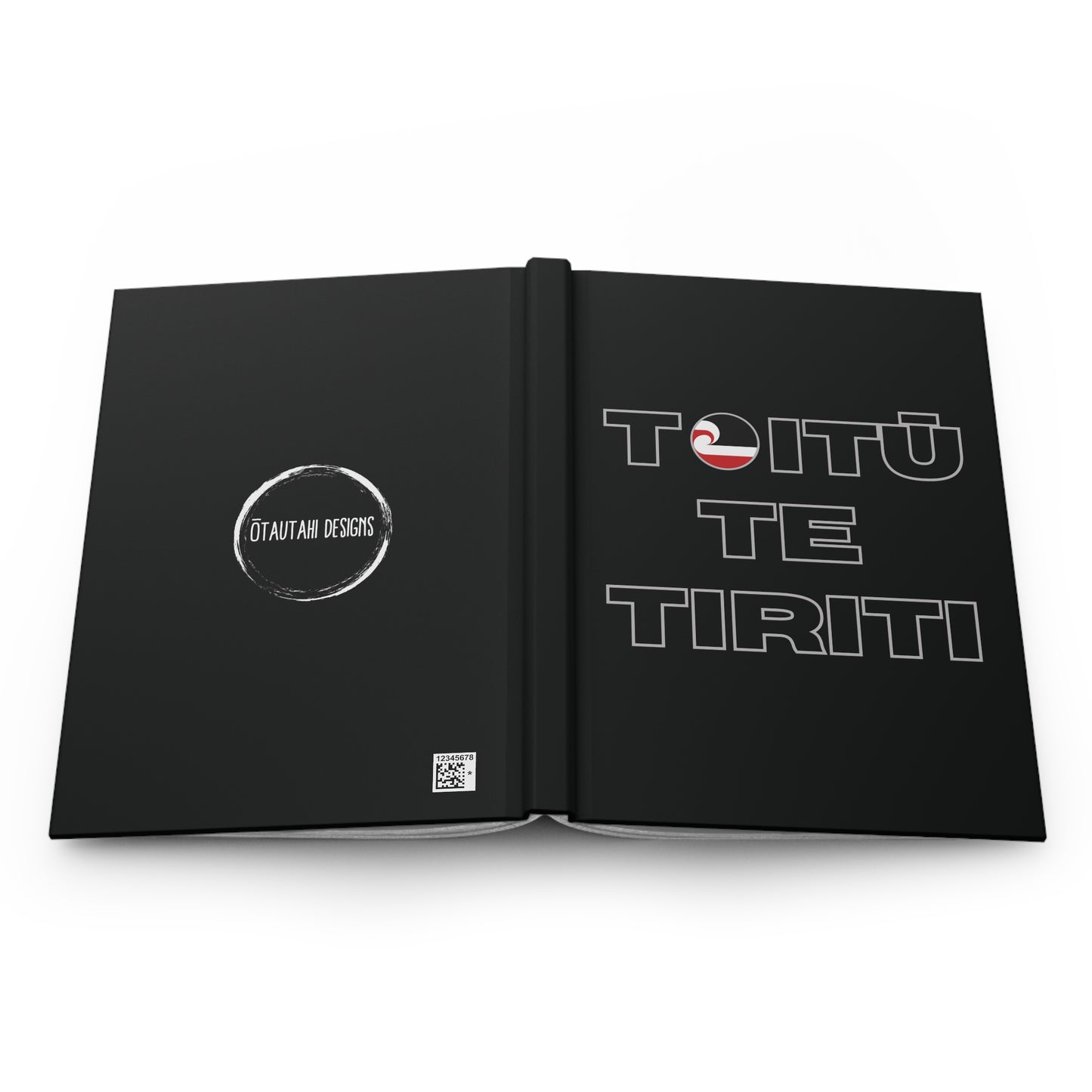 Toitū Te Tiriti Hardcover Journal Matte - black