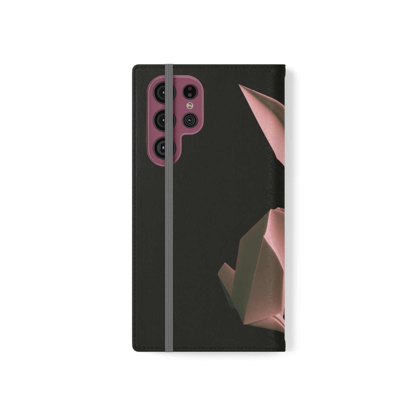 Origami Pink Rabbit Flip Cases iPhone/Samsung