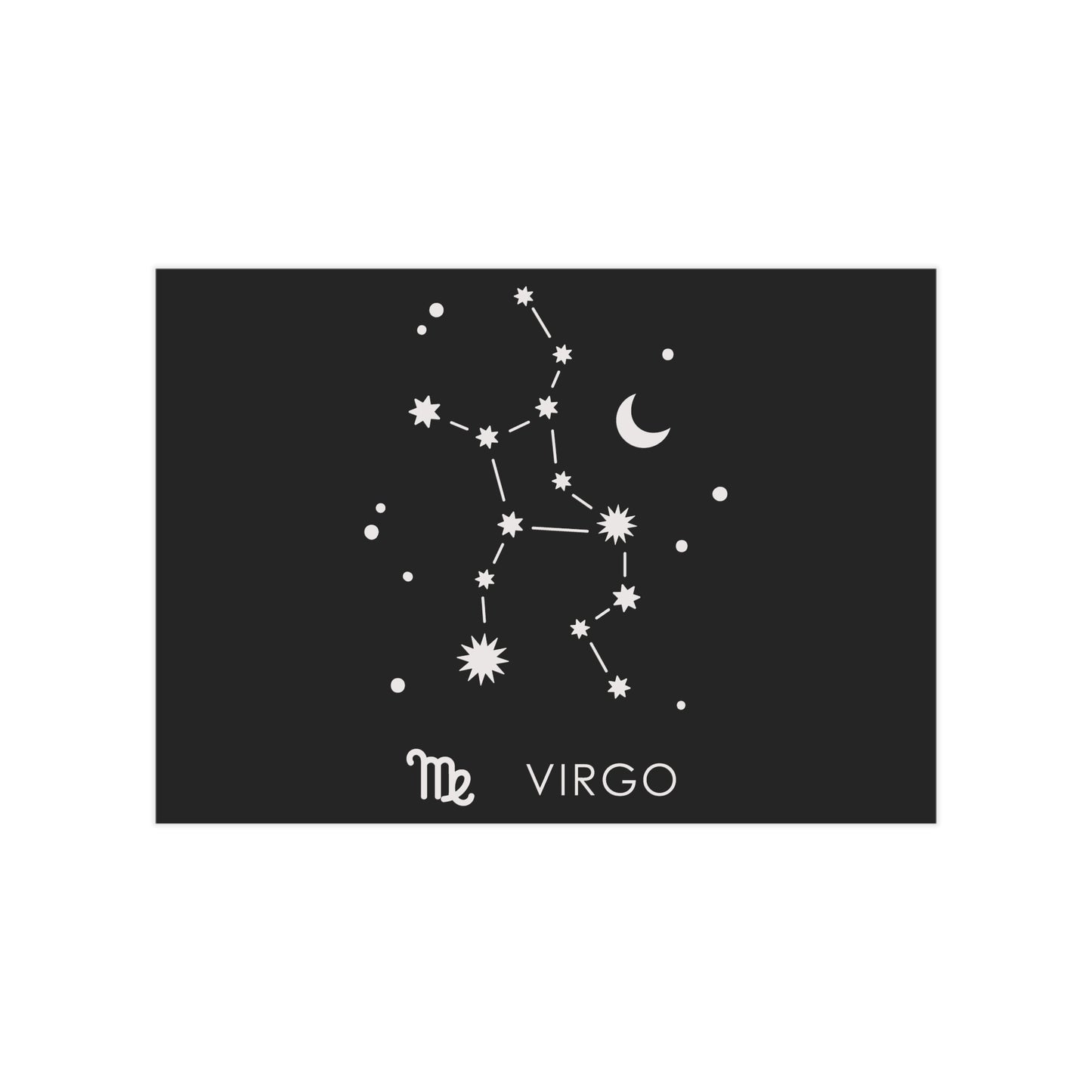 Virgo Starmap Unframed Prints - black