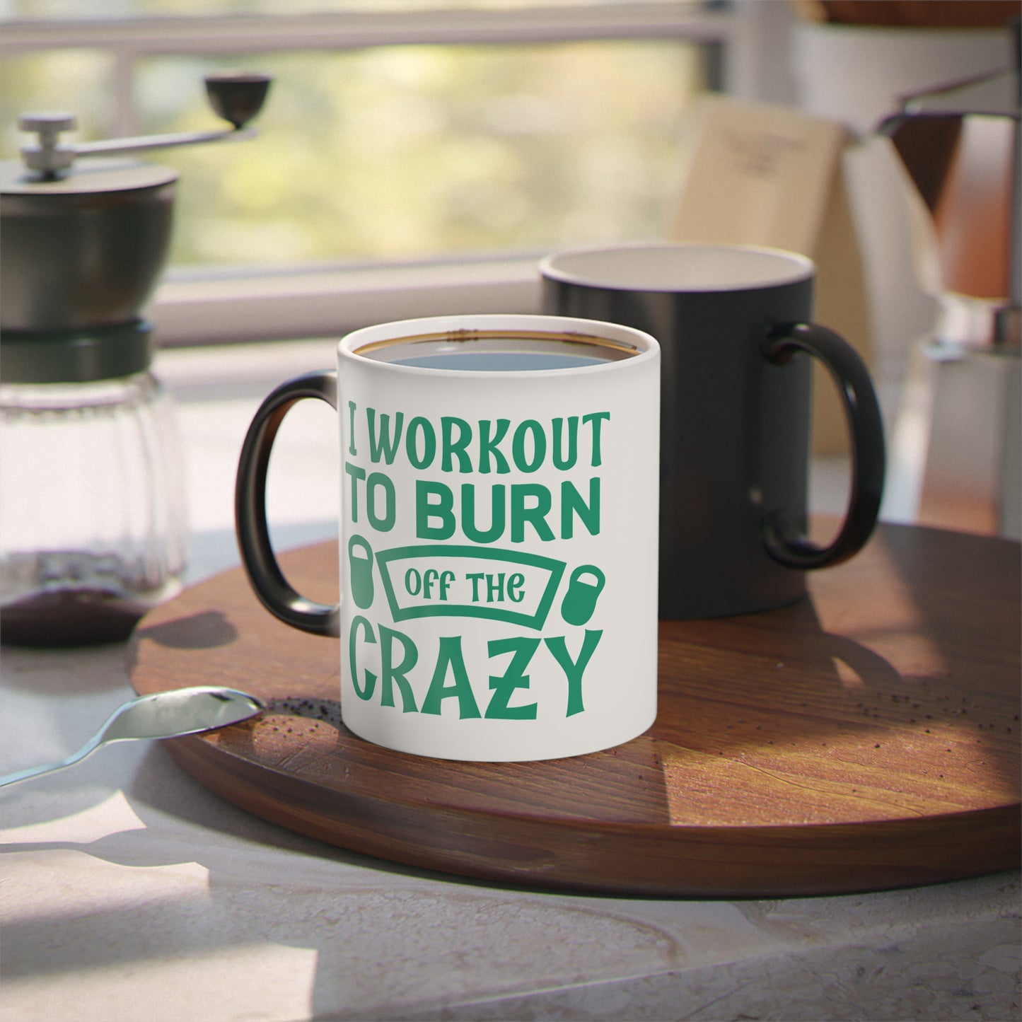 Burn off the Crazy Magic Mug - Color Changing Mug for Fitness Enthusiasts