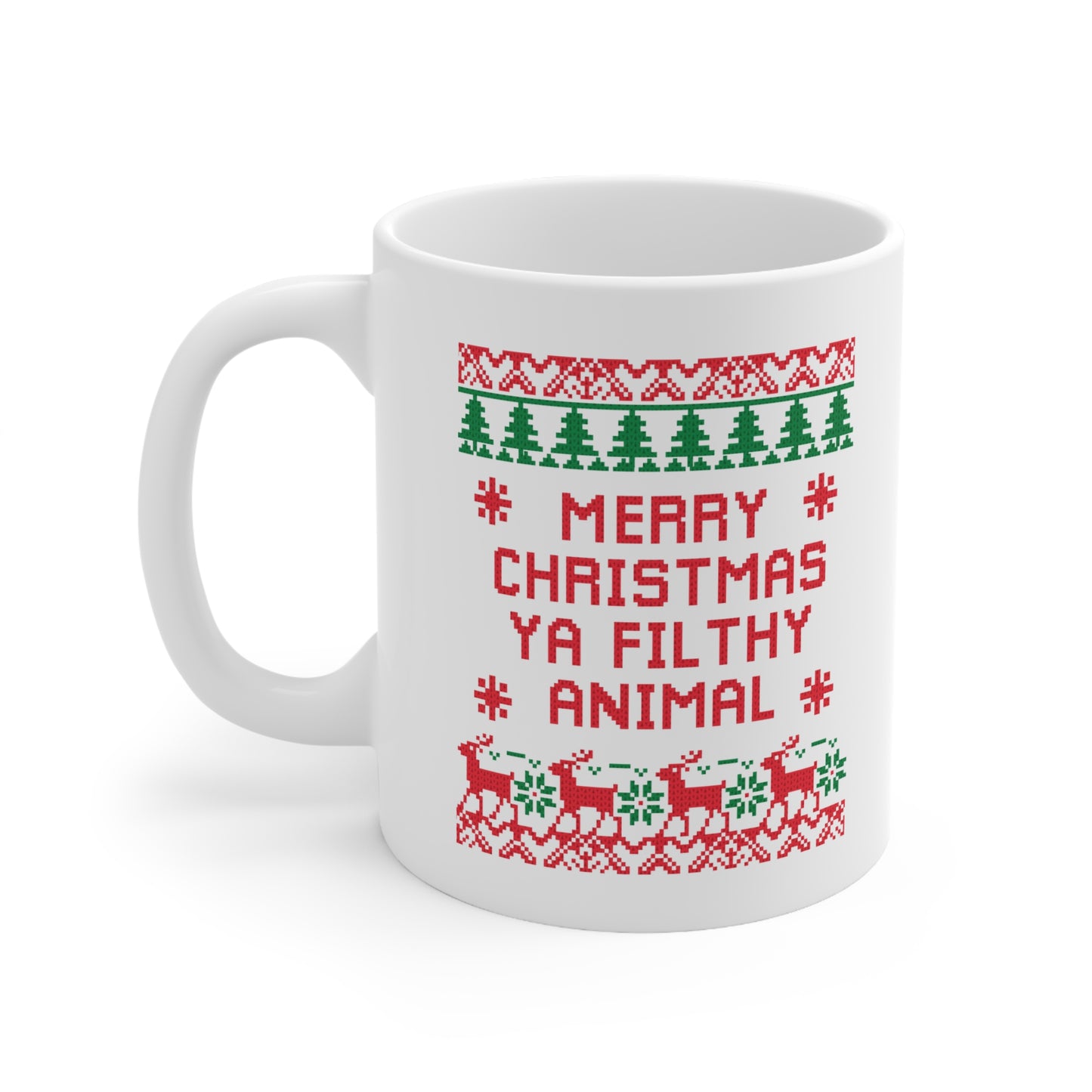 Customisable Christmas Ceramic Coffee Cups, 11oz - Filthy Animal