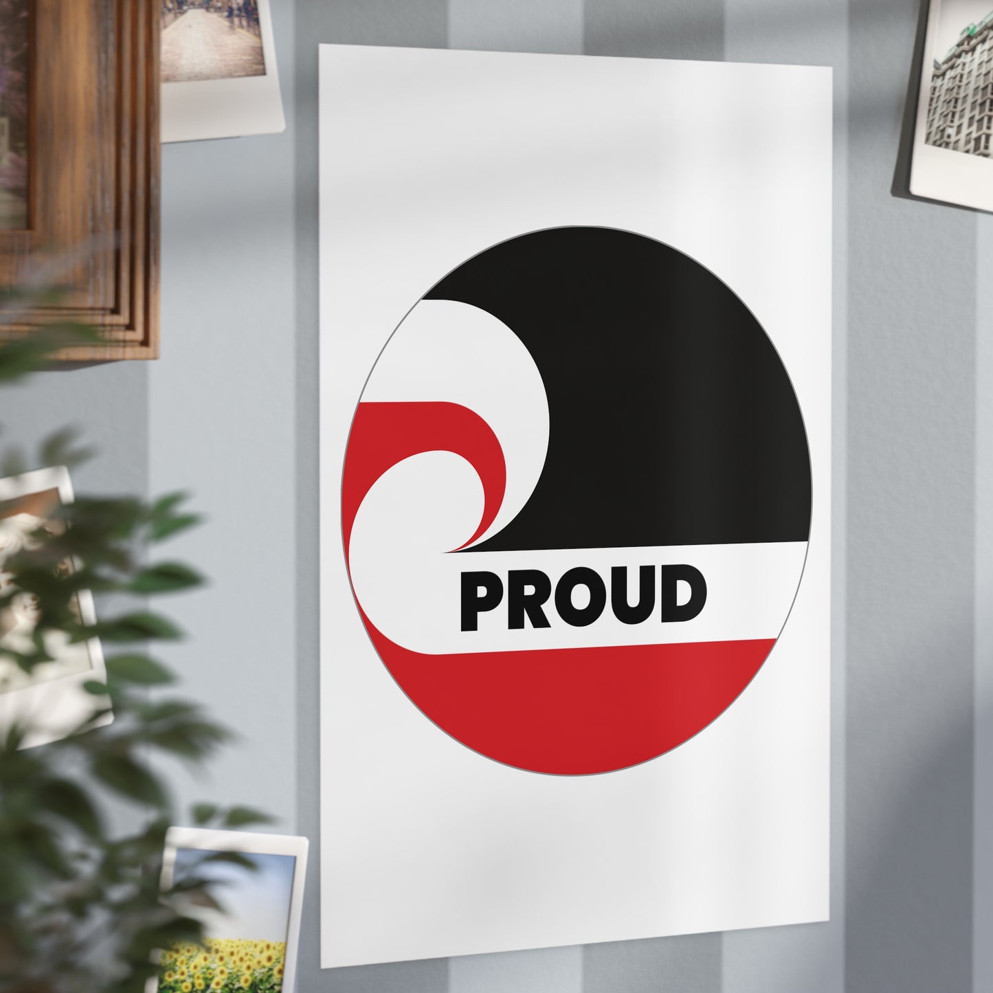 PROUD (circle) Unframed Prints - white