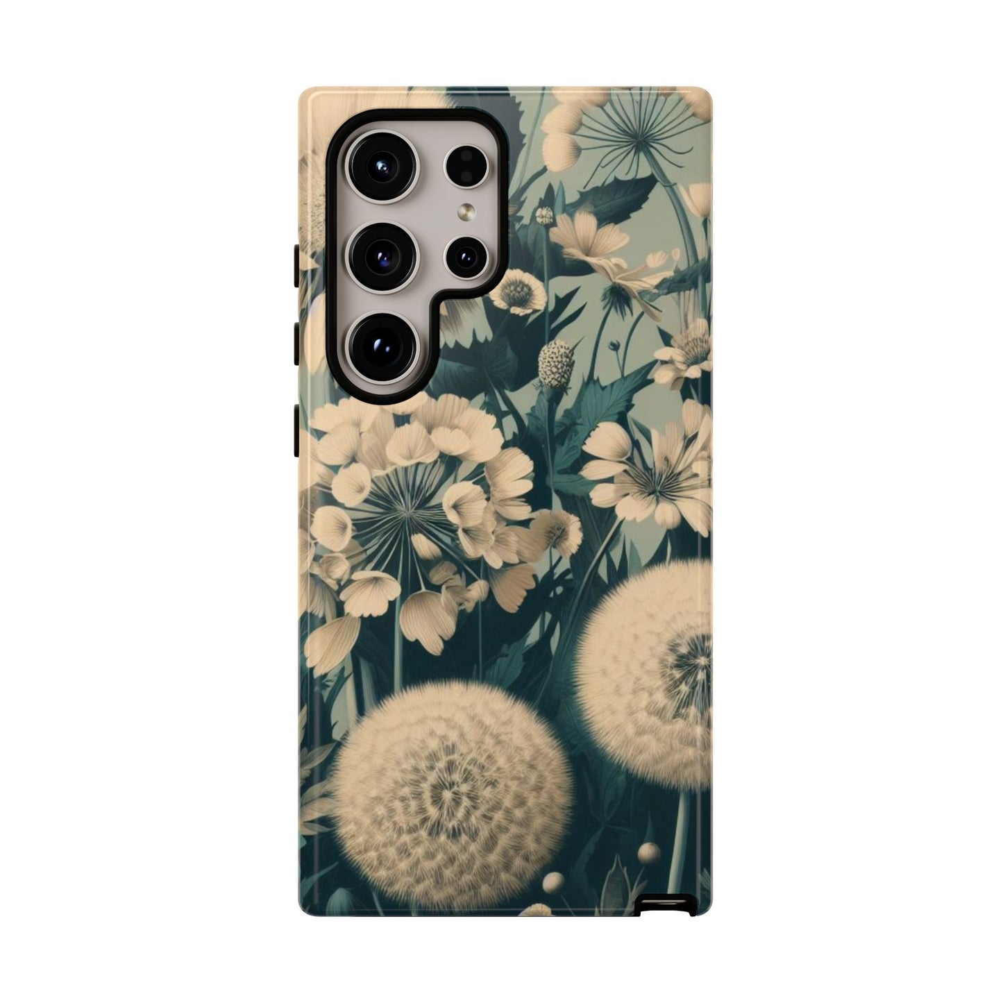 Blue & Cream Flowers Tough Cases iPhone/Google/Samsung