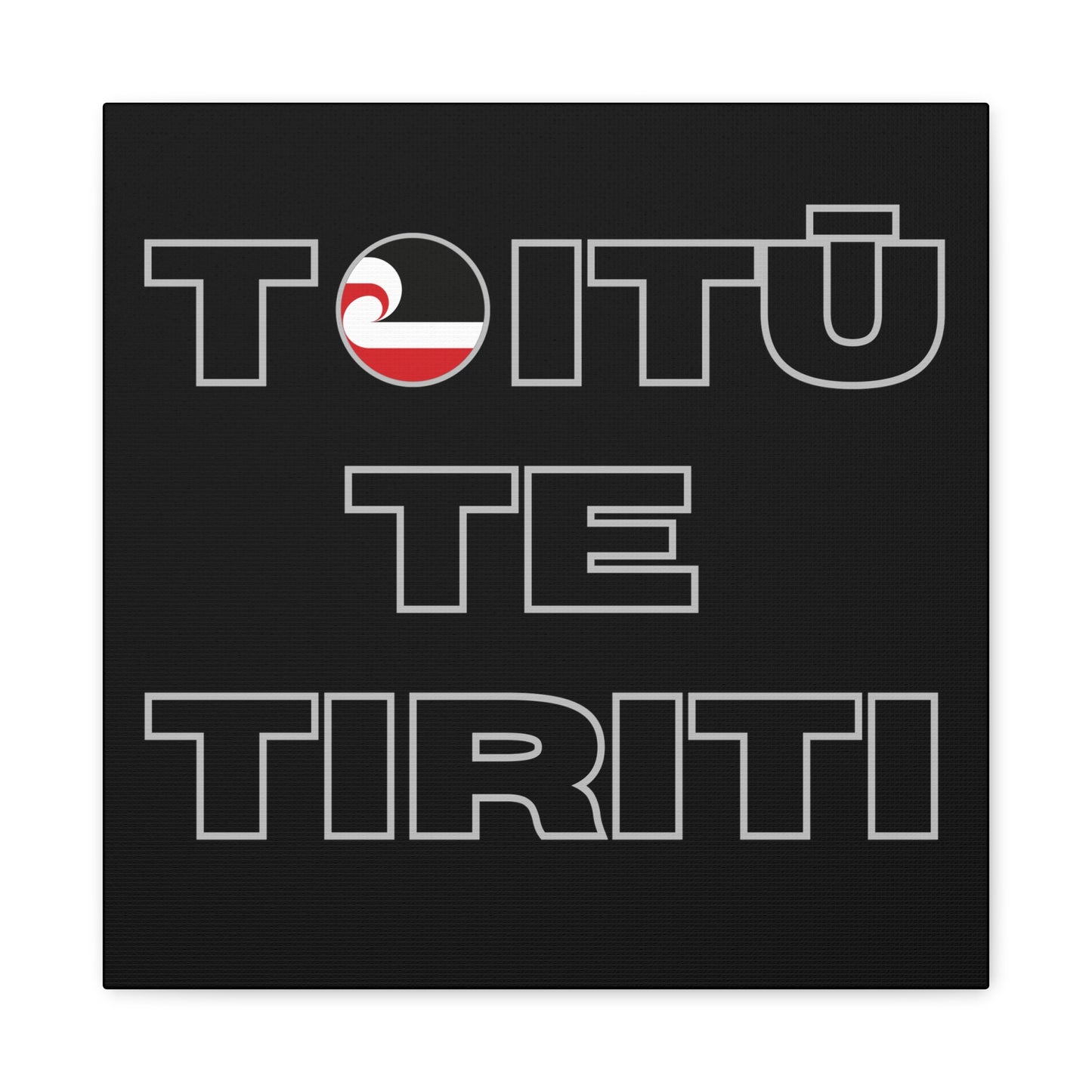 Toitū Te Tiriti Classic Canvas - Black