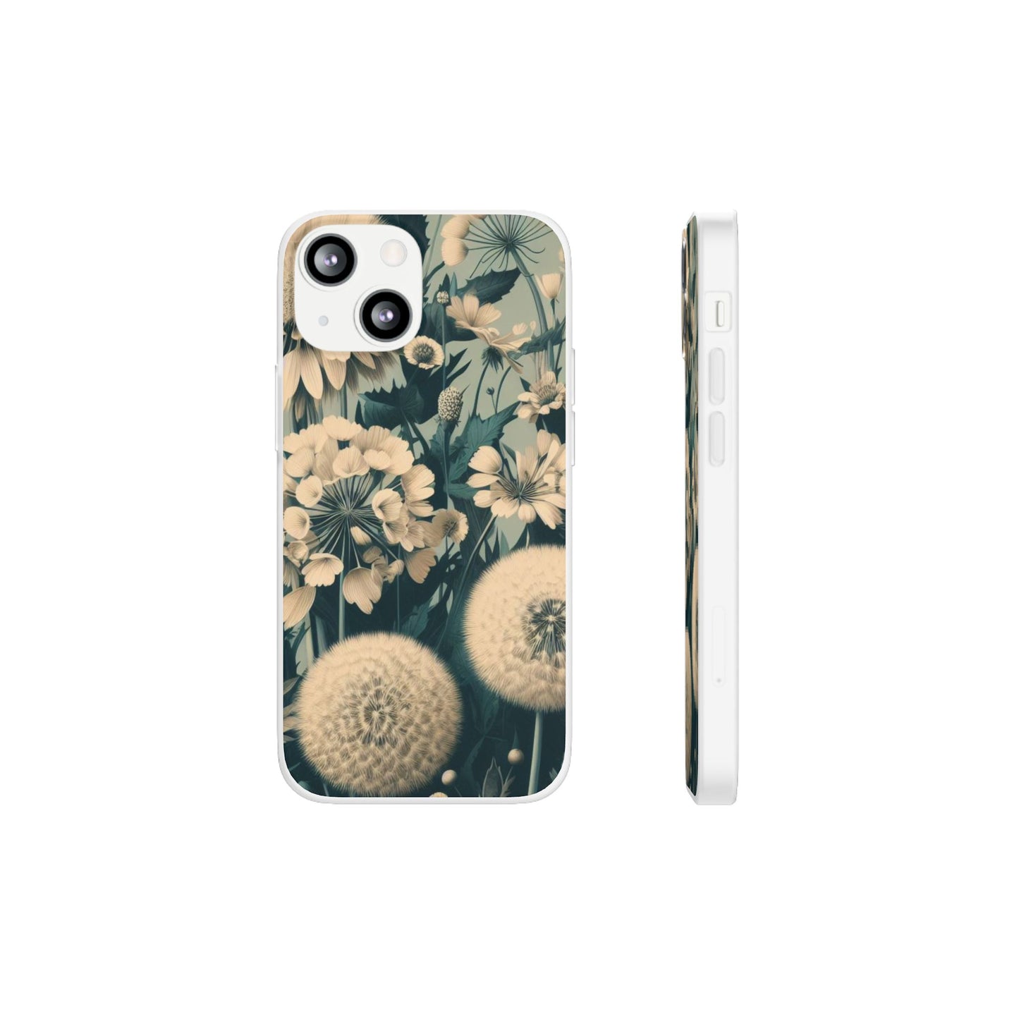 Blue & Cream Flowers Flexi Cases