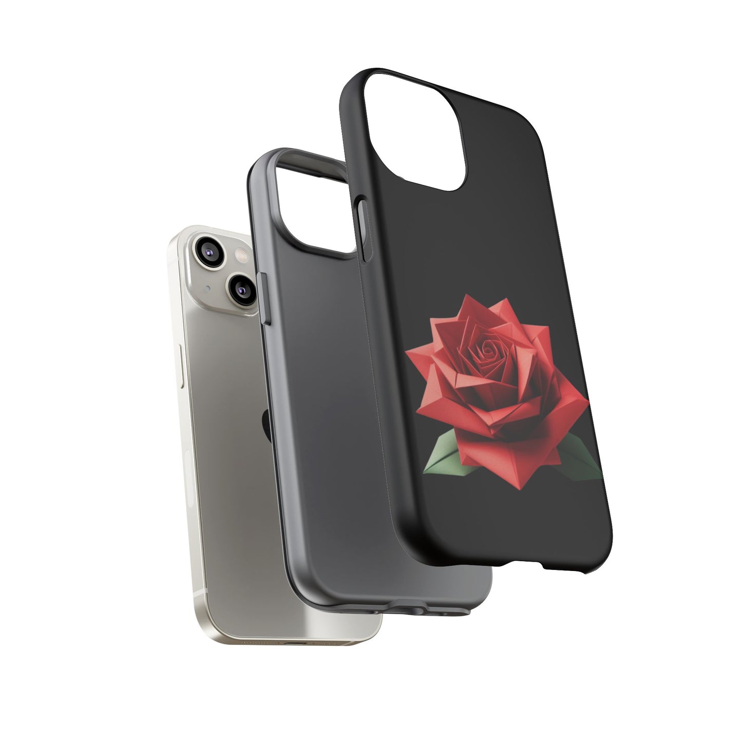 Origami Red Rose Tough Cases iPhone/Google/Samsung