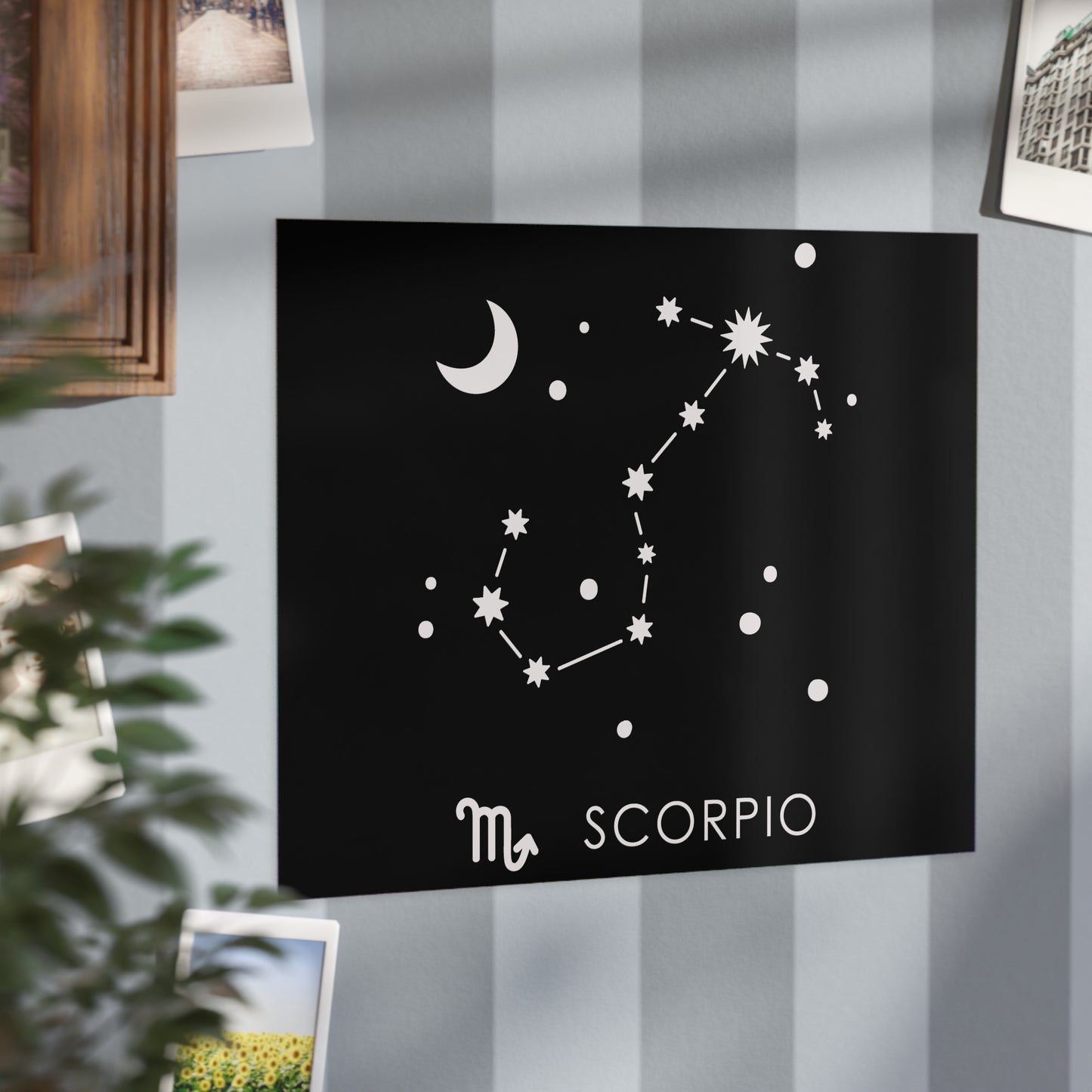 Scorpio Starmap Unframed Prints - black