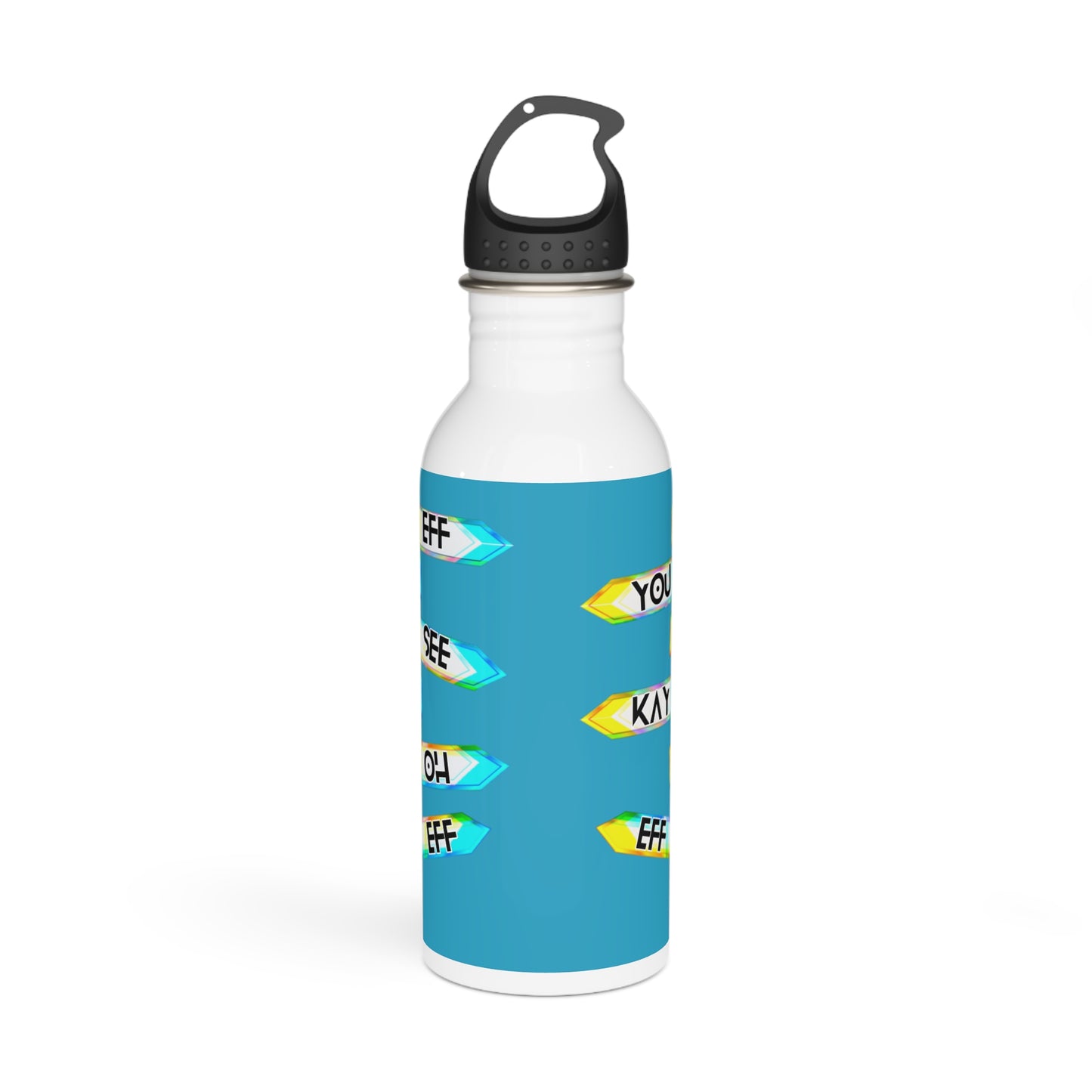 Eff You See Kay Oh Eff Eff Stylish Stainless Steel Water Bottle - Eco-Friendly, Durable, Perfect for On-the-Go - Teal