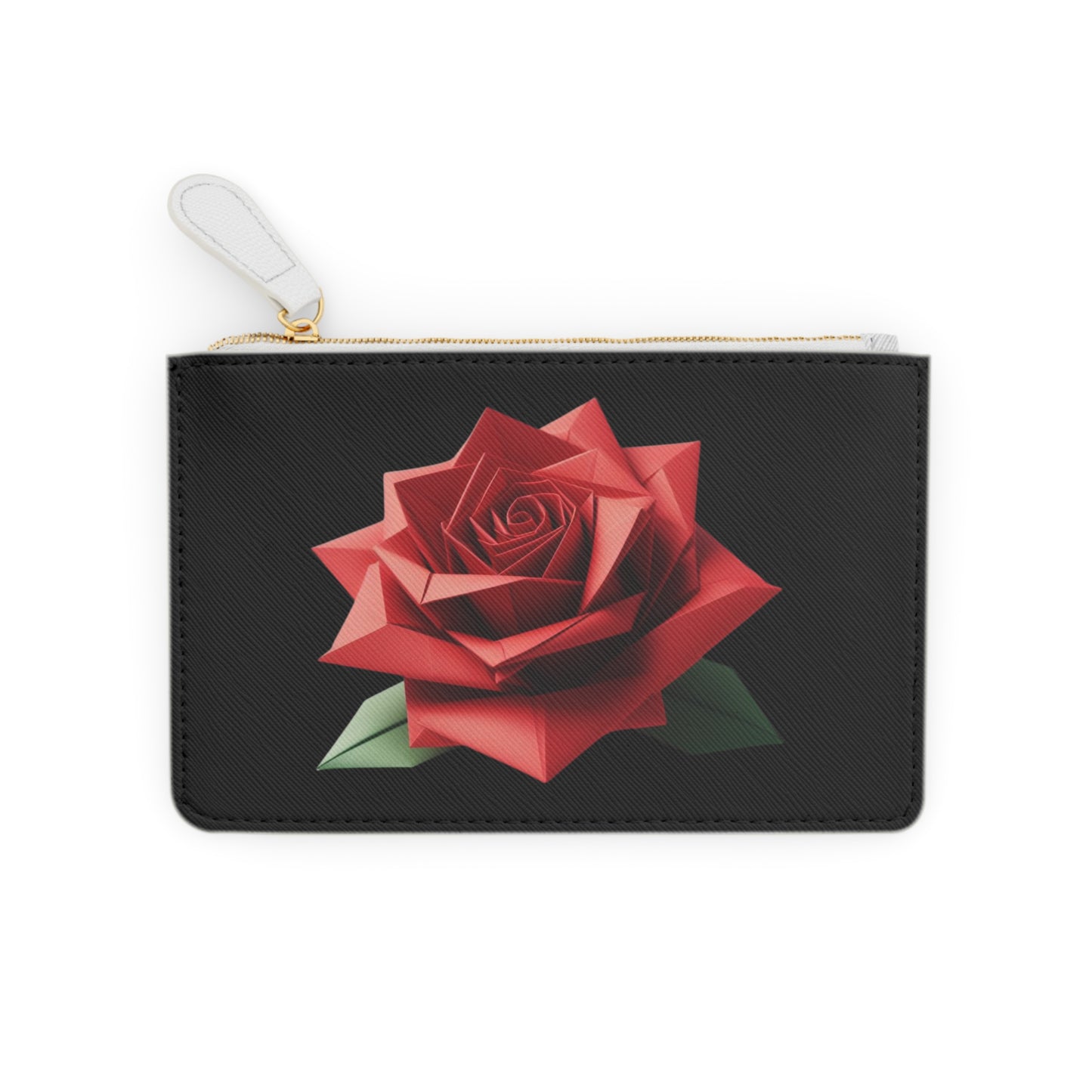 Origami Red Rose Mini Clutch Bag