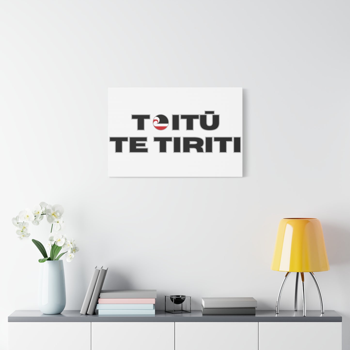 Toitū Te Tiriti Classic Canvas - White