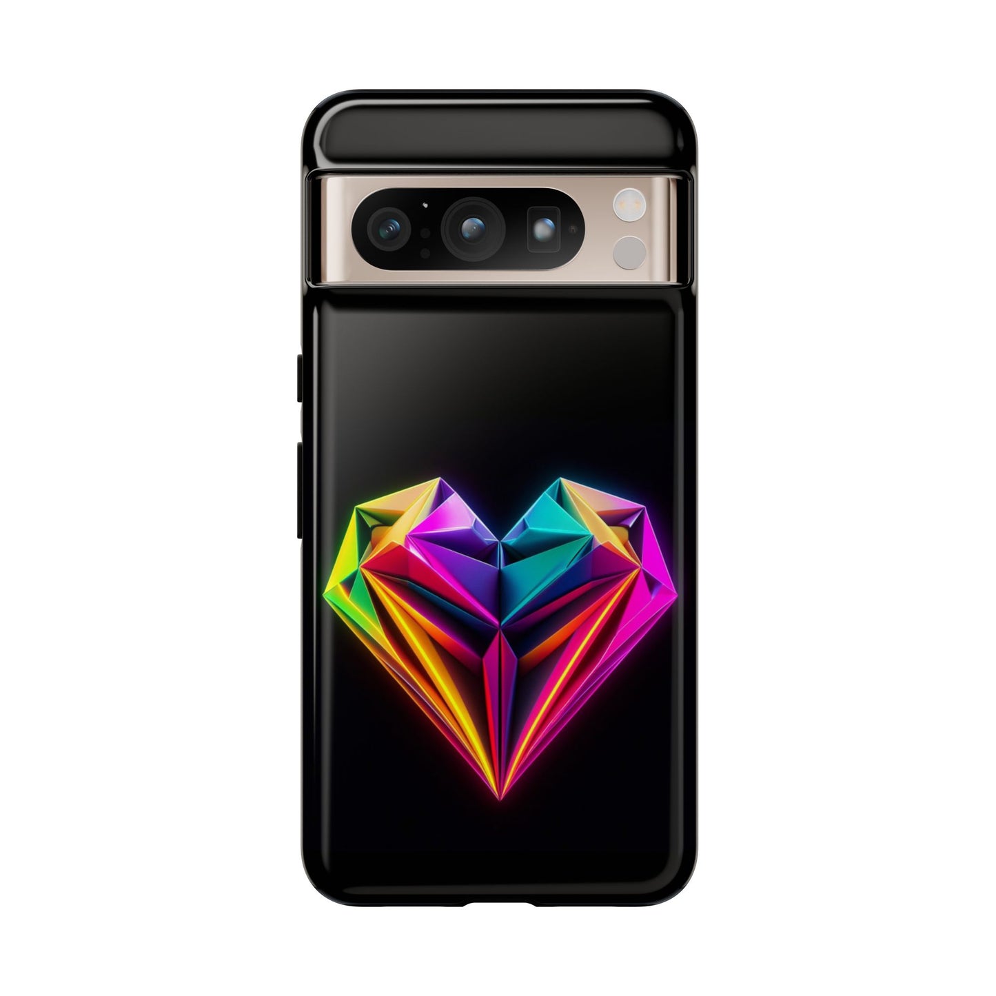 Origami Neon Heart Tough Cases iPhone/Google/Samsung