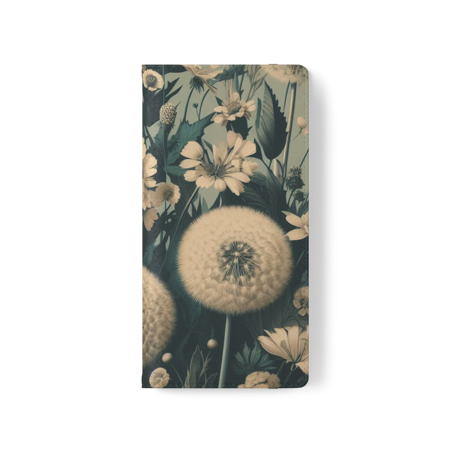 Blue & Cream Flowers Flip Cases iPhone/Samsung