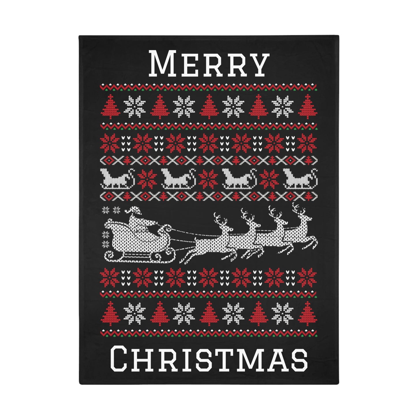 Ugly Christmas Sweater Plush Fleece Blanket #1