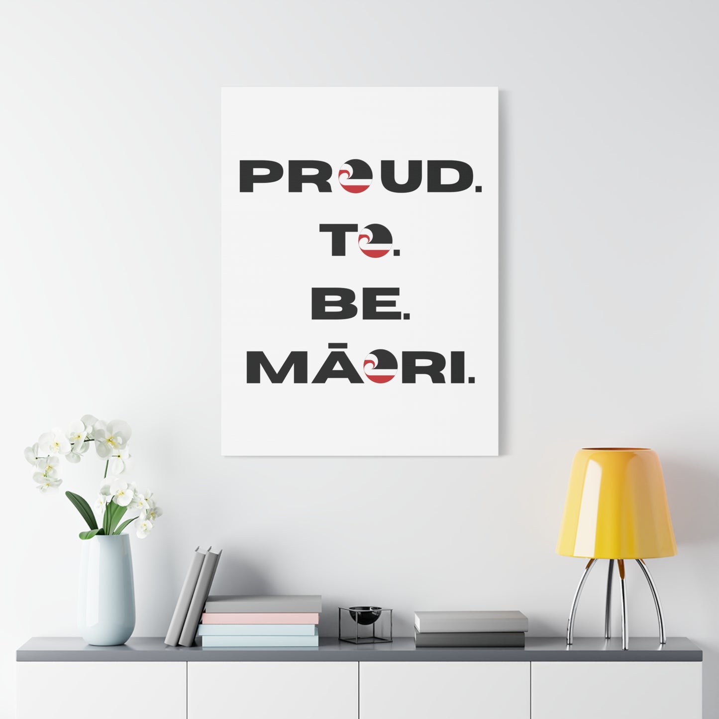 Proud. To. Be. Māori. Classic Canvas - White