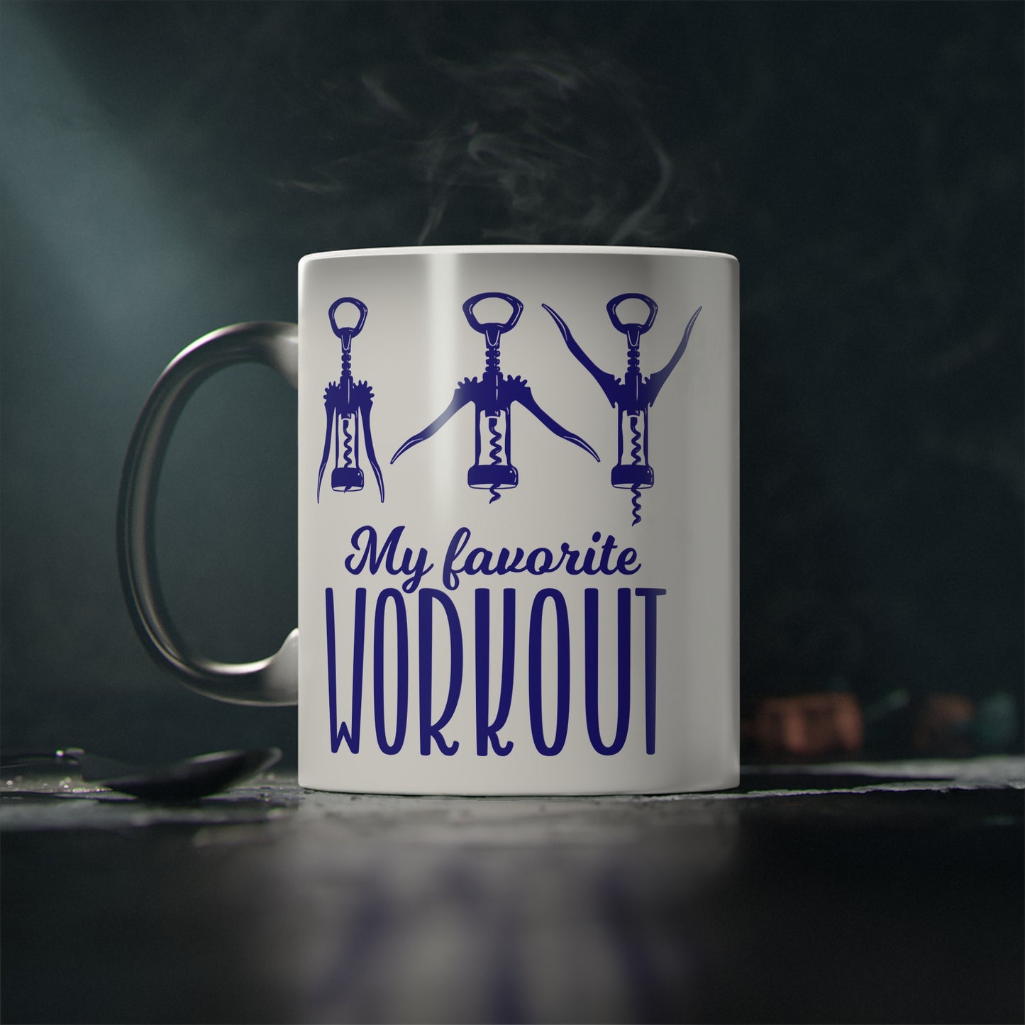 My Favourite Workout Magic Mug - Color Changing Mug for Fitness Enthusiasts