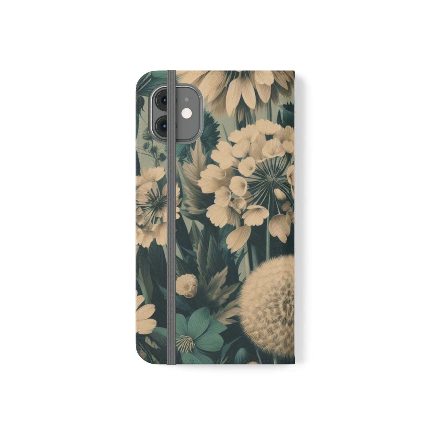 Blue & Cream Flowers Flip Cases iPhone/Samsung