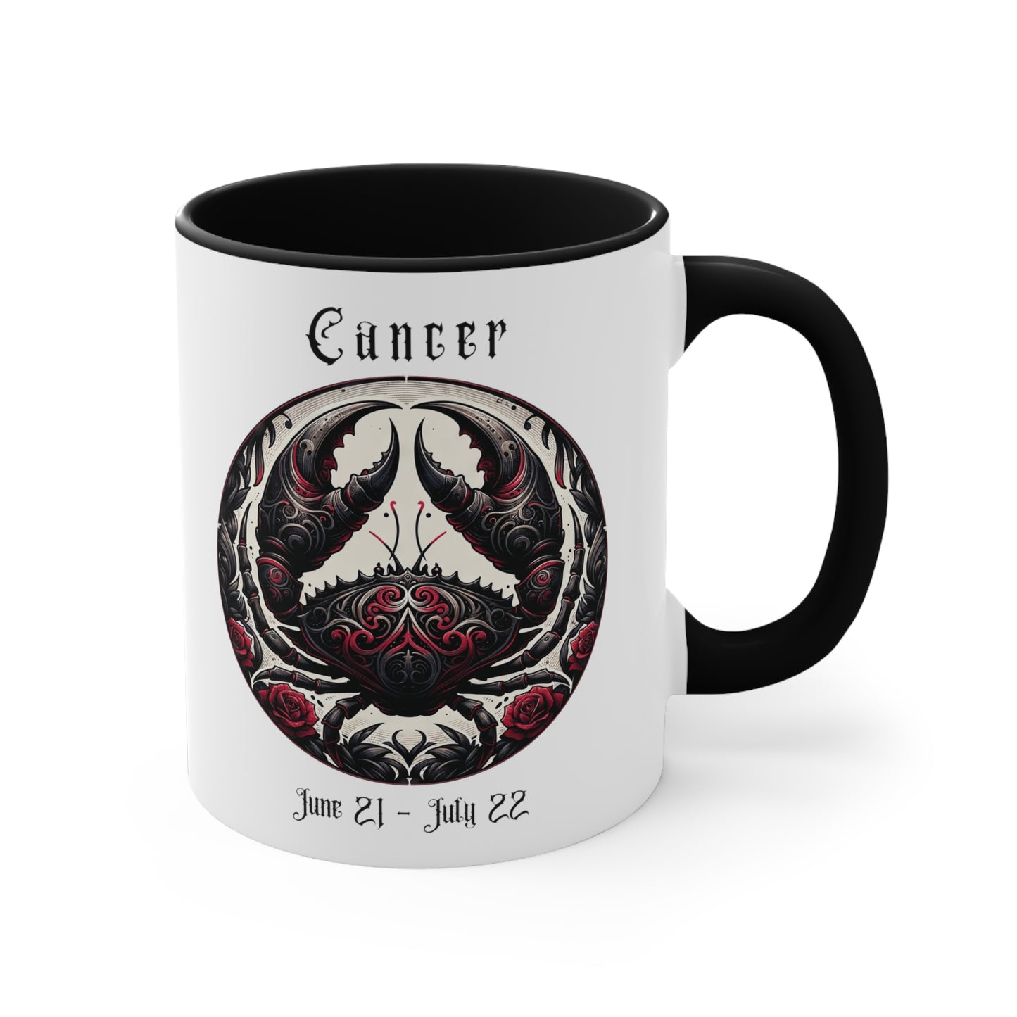 Gothic Cancer Colorful Accent Mugs, 11oz