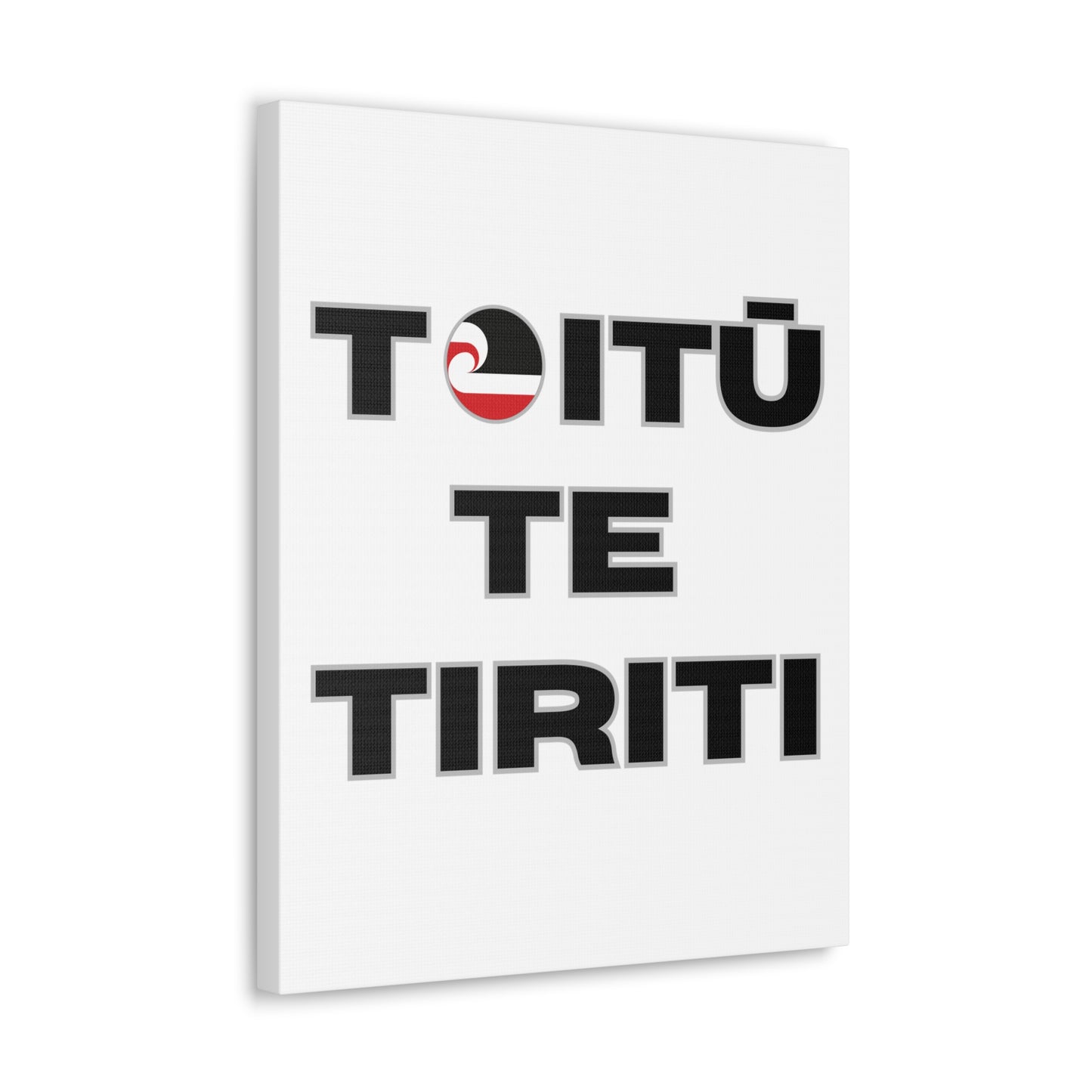 Toitū Te Tiriti Classic Canvas - White