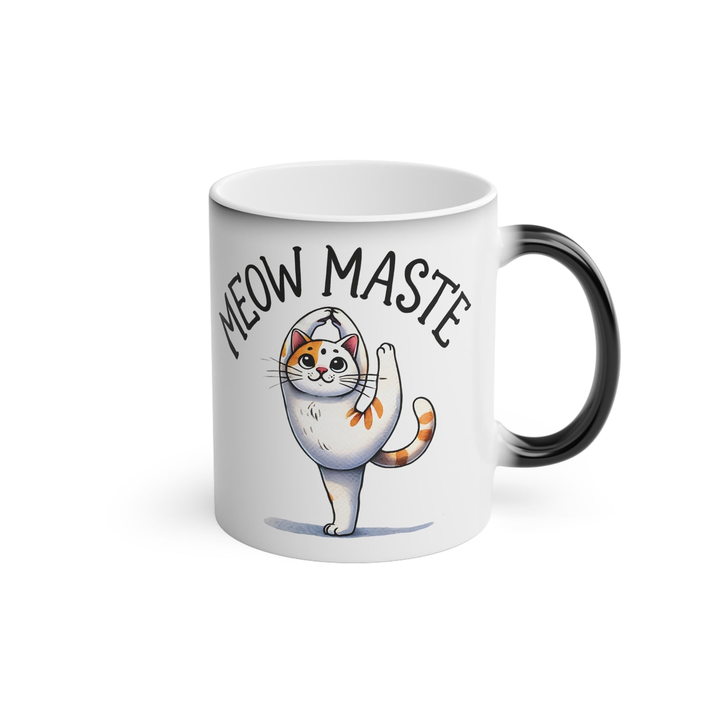 Meow Maste Magic Mug - Color Changing Heat Sensitive Cup for Relaxation and Meditation