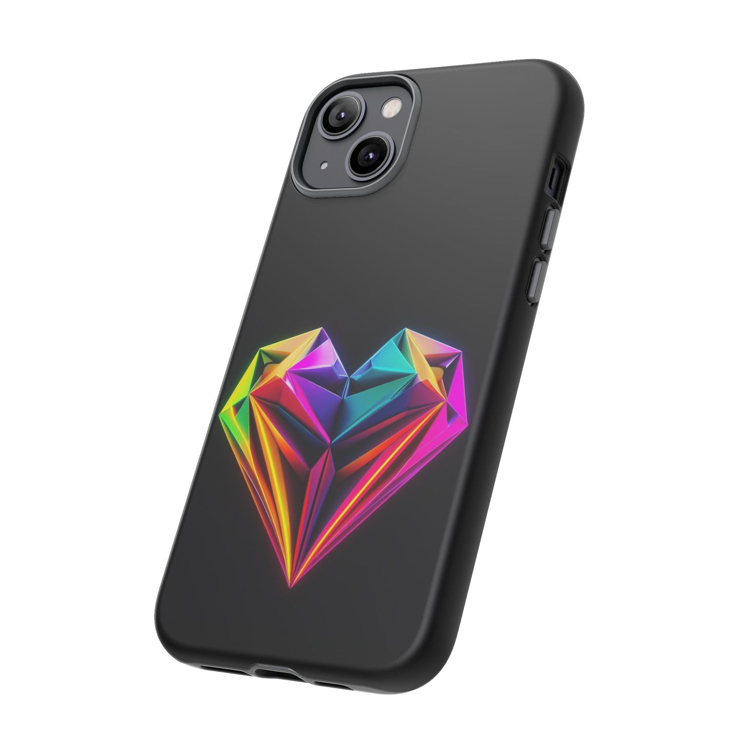 Origami Neon Heart Tough Cases iPhone/Google/Samsung