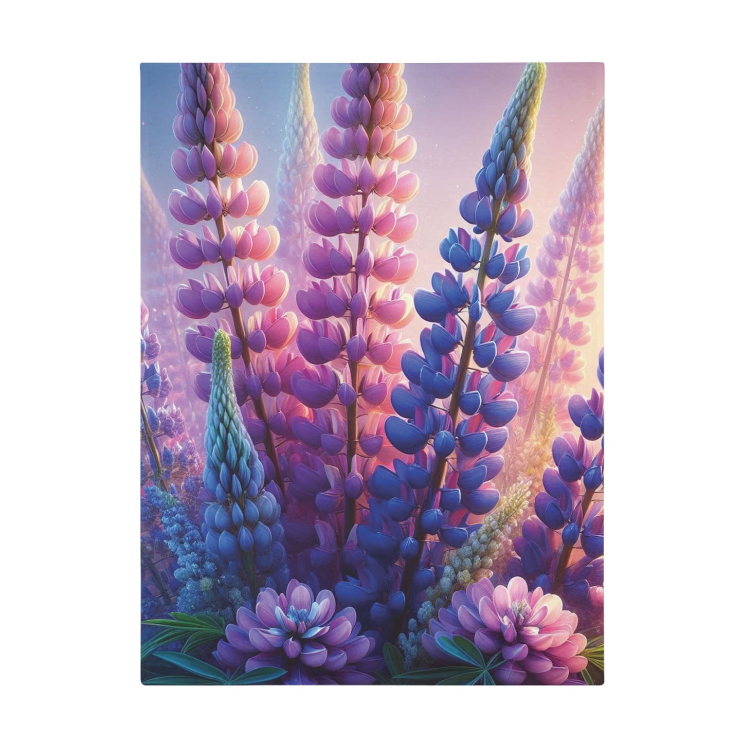 Lupins #2 Plush Fleece Blanket