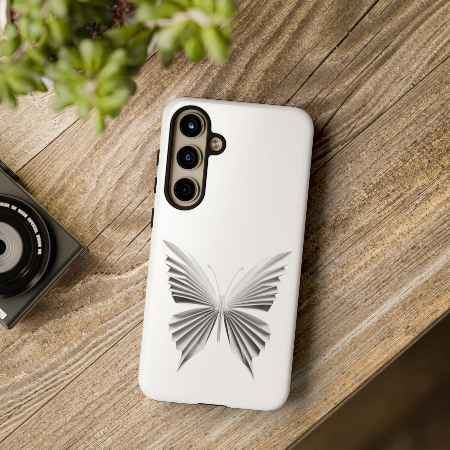 Origami White Butterfly Tough Cases iPhone/Google/Samsung