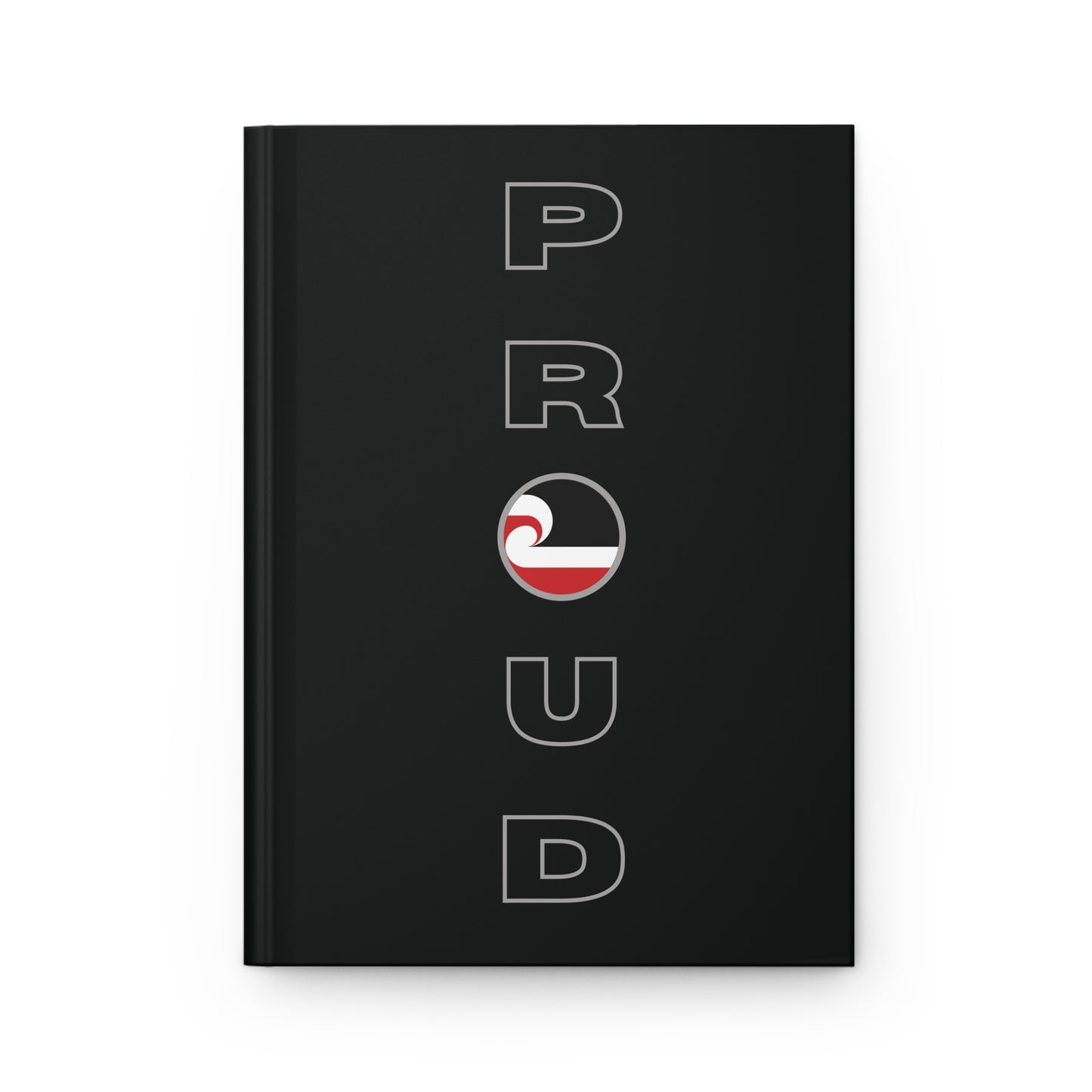 PROUD (vertical) Hardcover Journal Matte - black