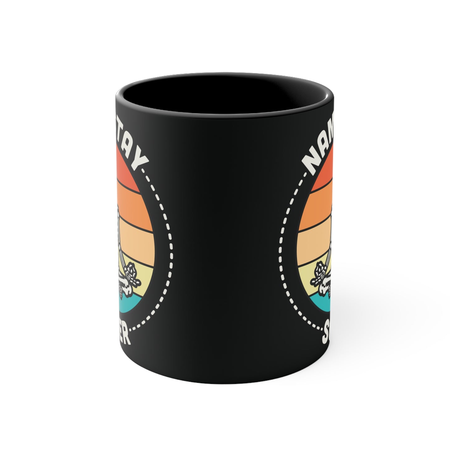 Namastay Sober Color Accent Mug 11oz - Zen Meditation Gift