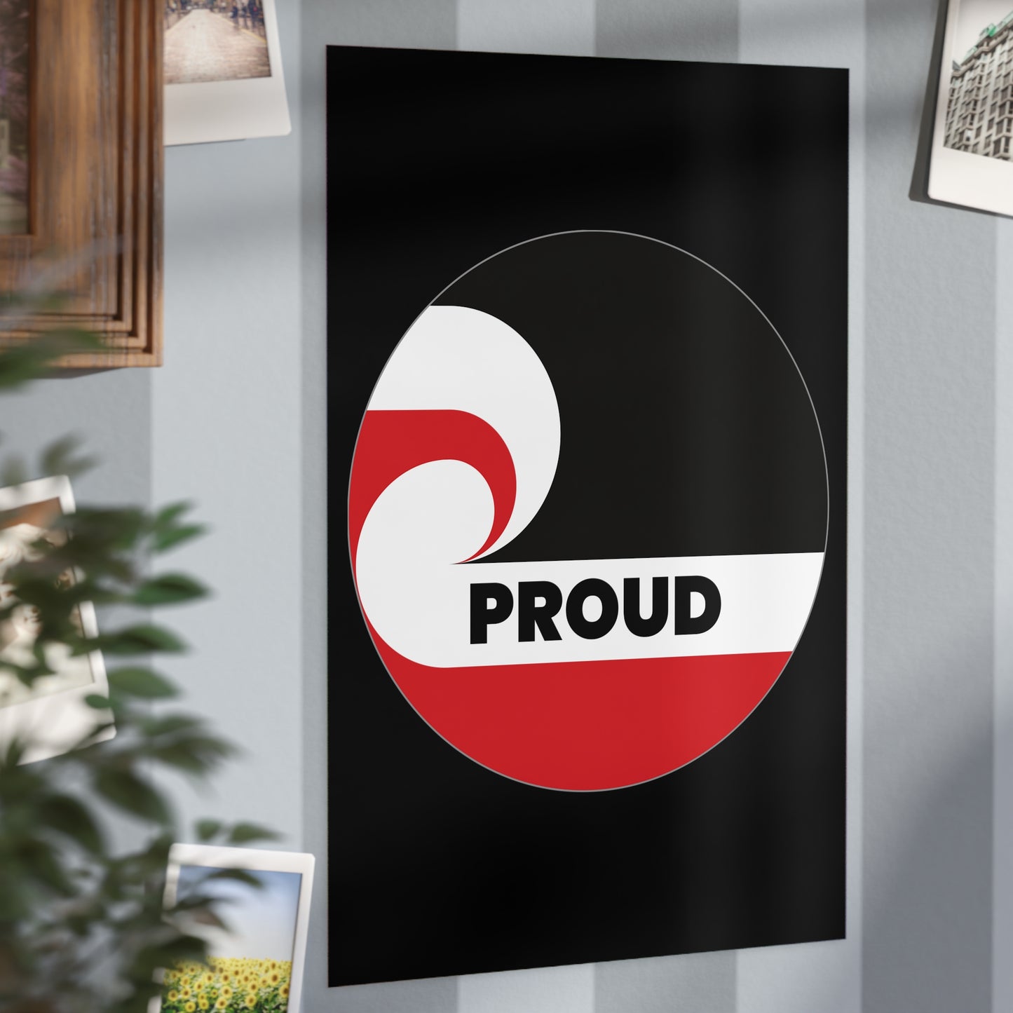 PROUD (circle) Unframed Prints - black