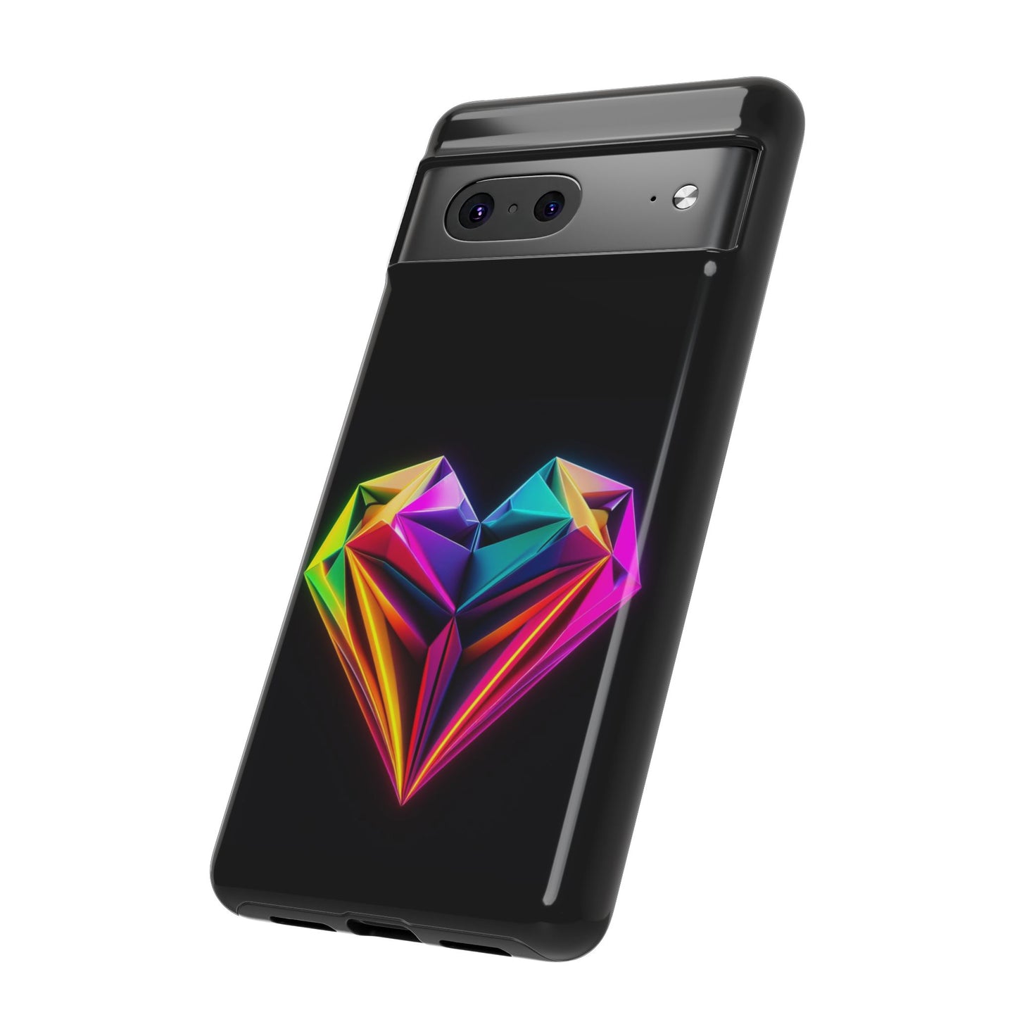 Origami Neon Heart Tough Cases iPhone/Google/Samsung