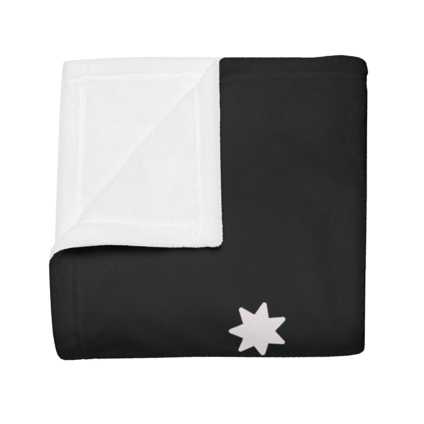 Pisces Star Map Plush Fleece Blanket - black