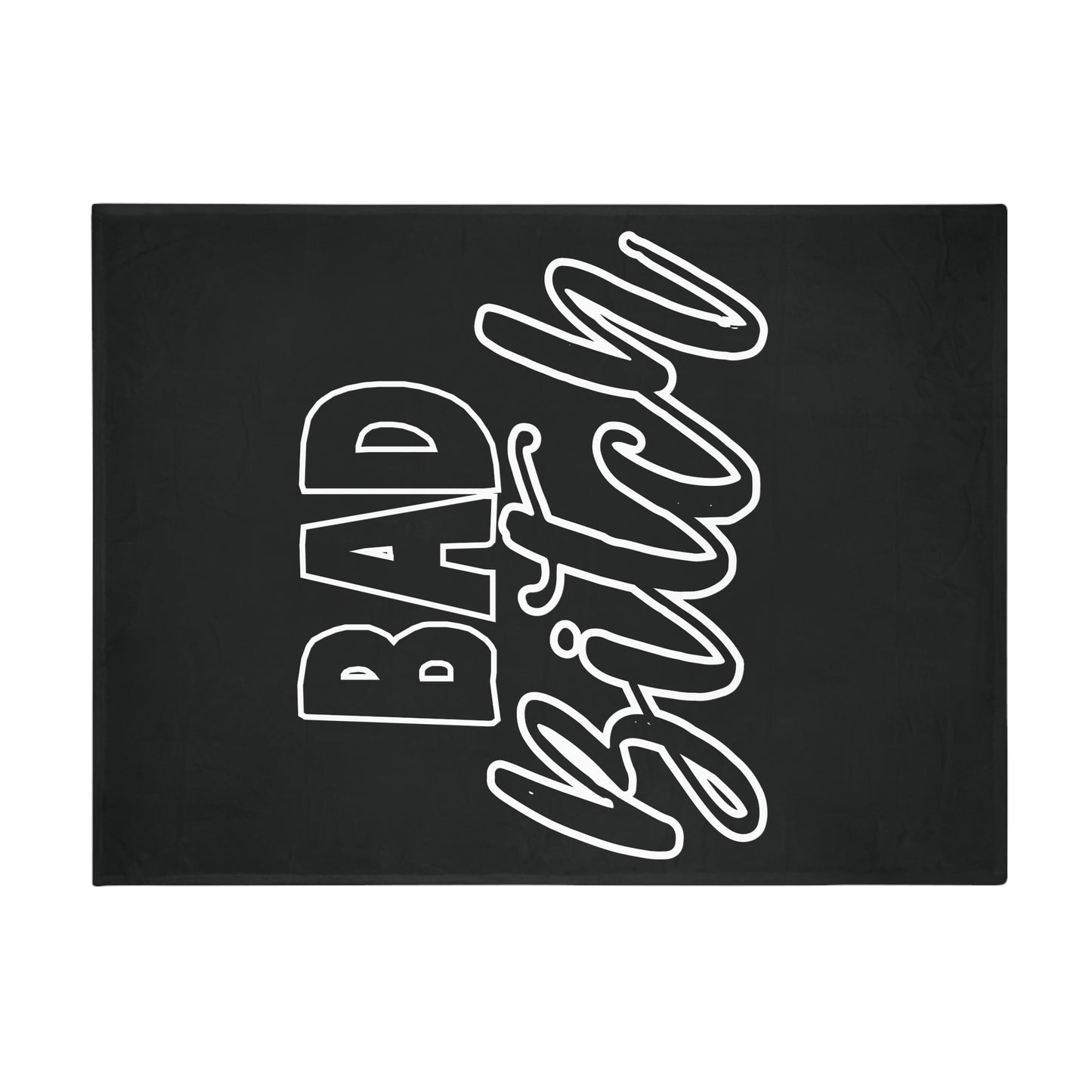 Bad Bitch Plush Fleece Blanket - Black & White