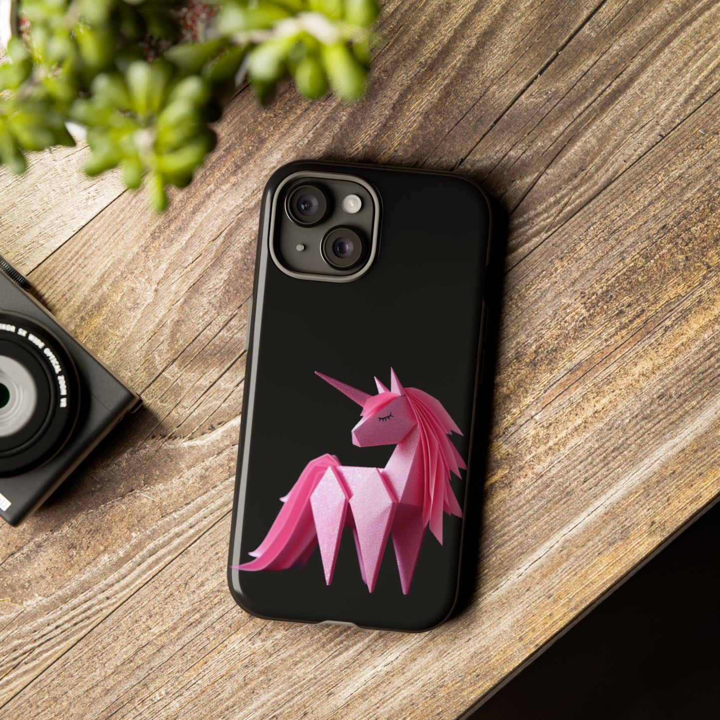 Origami Pink Unicorn Tough Cases iPhone/Google/Samsung